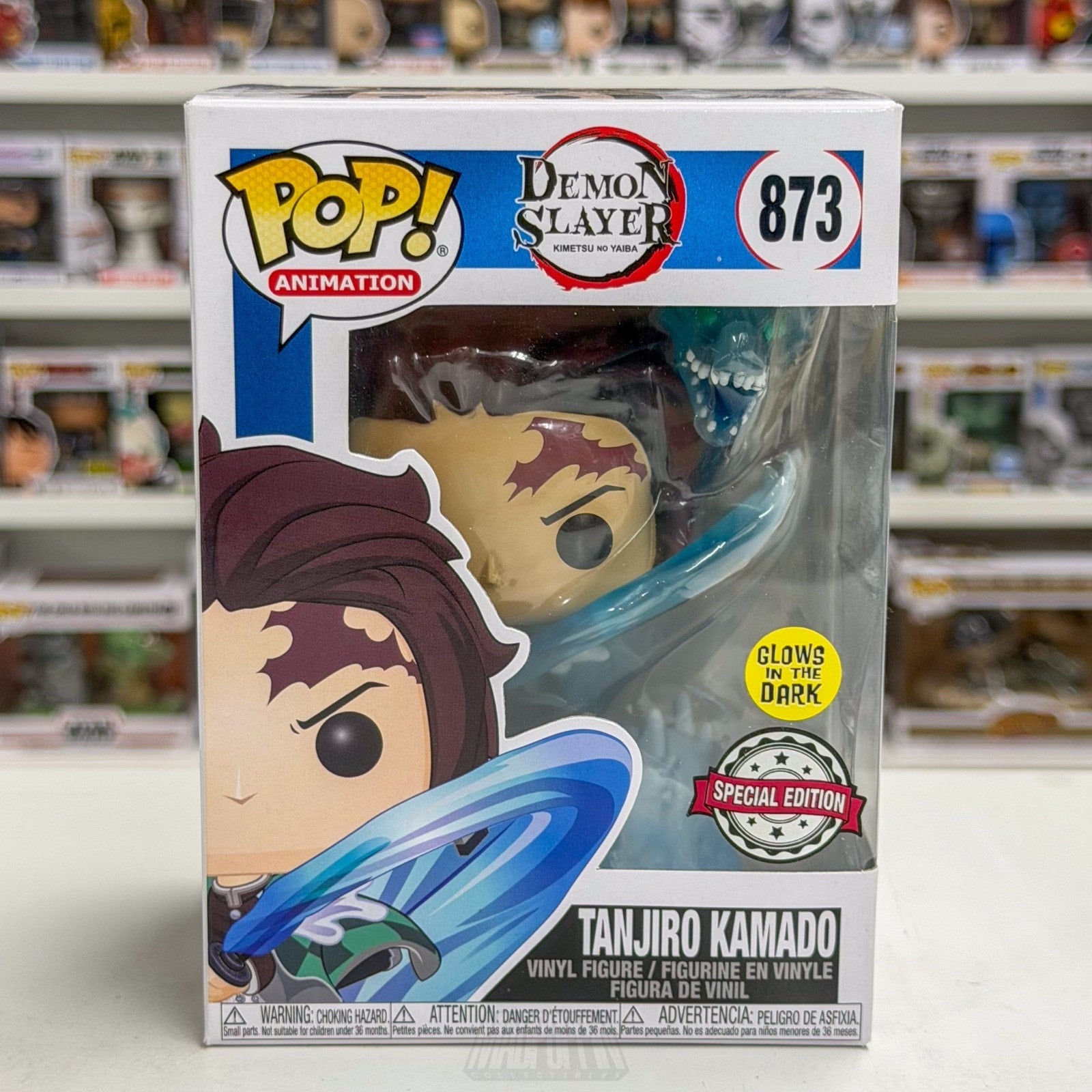 Funko Pop Anime Demon Slayer Tanjiro Kamado Dragon Glow 873 Manga Vinyl Figure