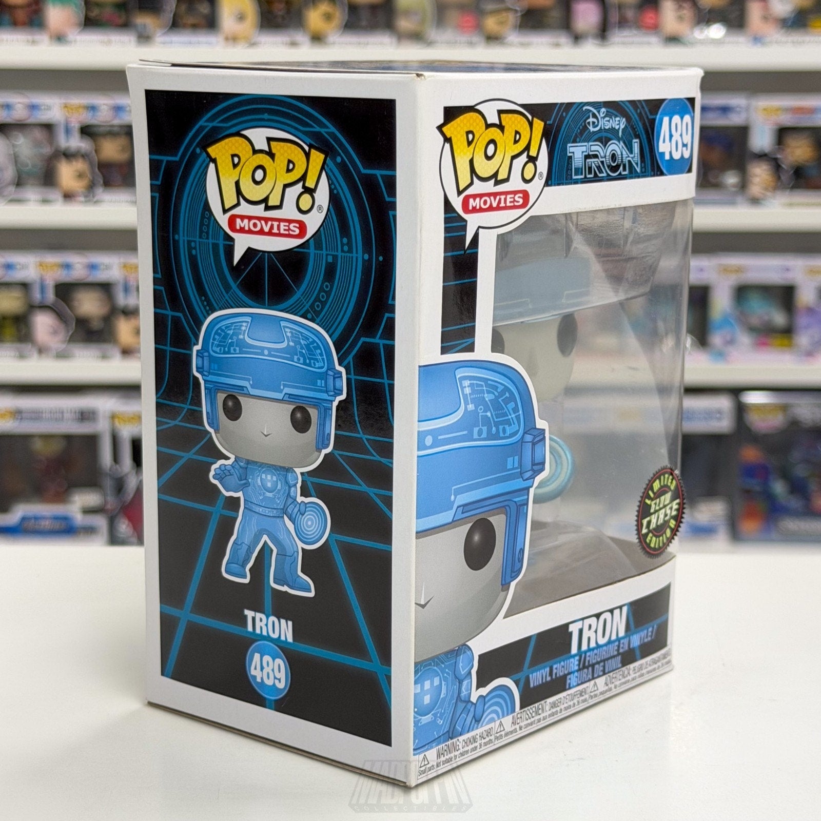 Funko Pop Disney Tron Metallic Glow Chase 489 Sci-Fi Video Game Toy Vinyl Figure