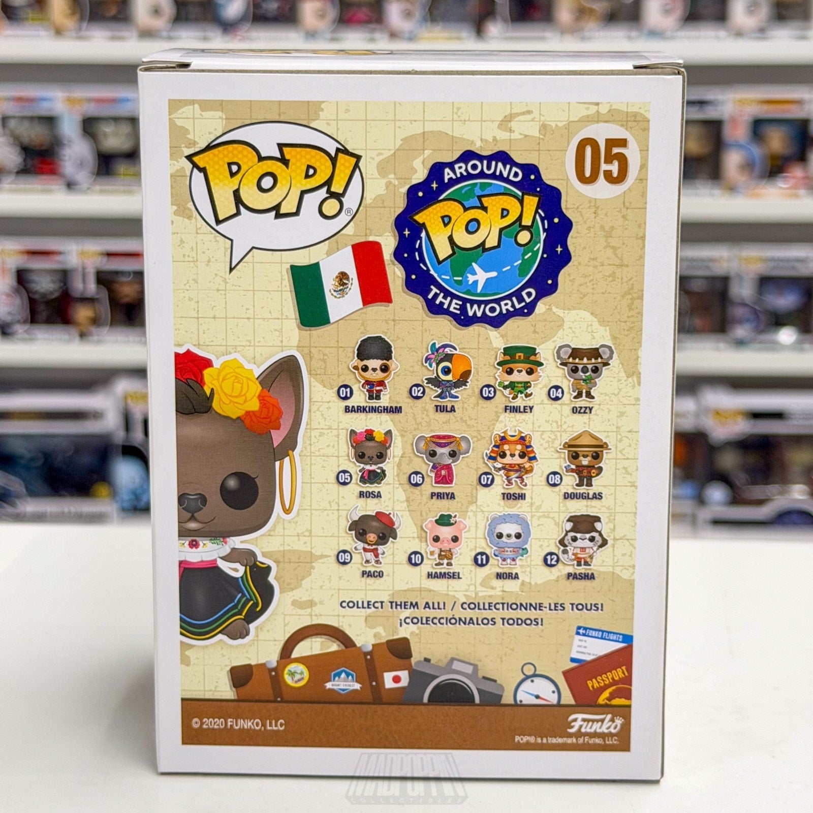 Funko Pop Around the World Mexico Rosa w/Pin 05 Xoloitzcuintli Toy Vinyl Figure