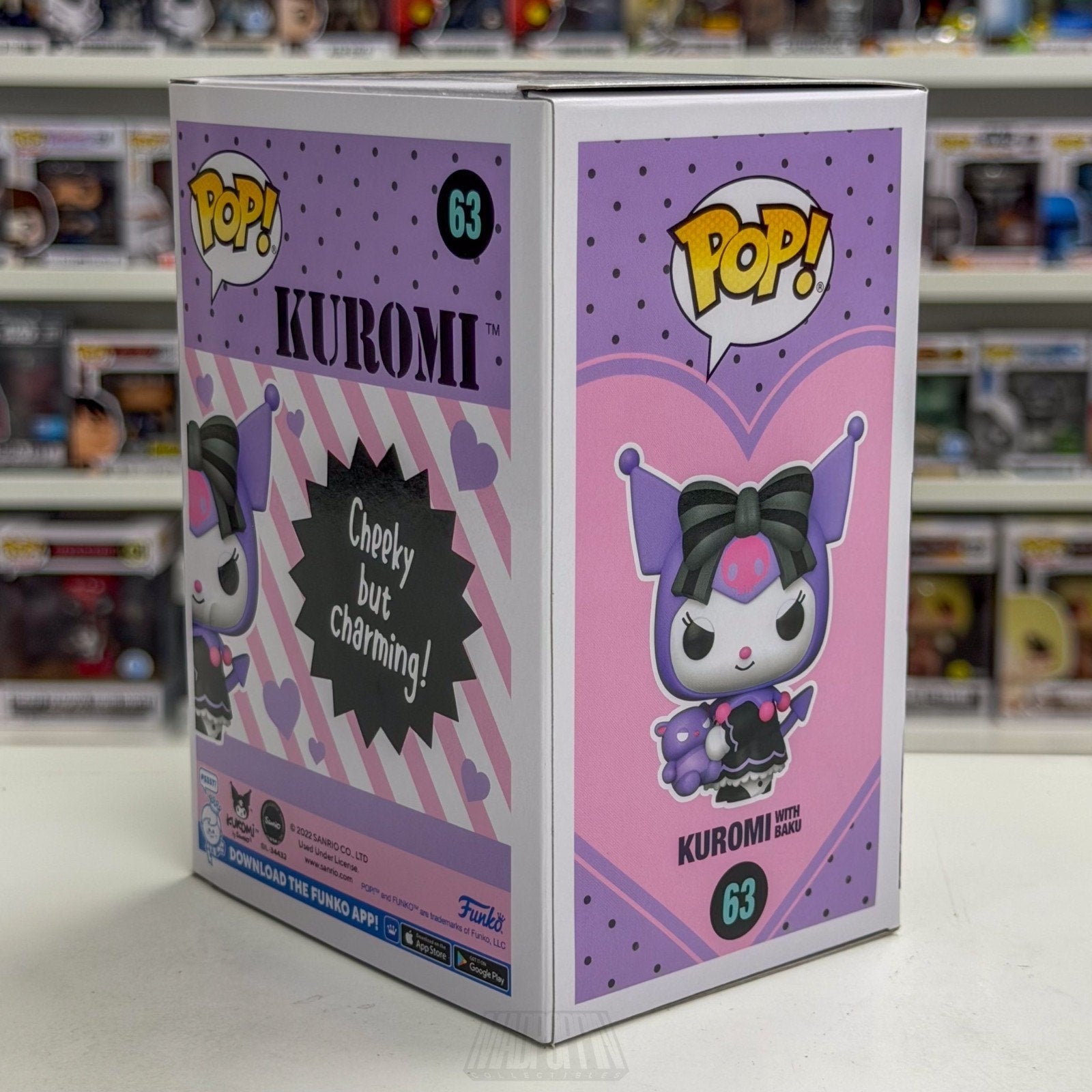 Funko Pop Sanrio Kuromi w/Baku Hot Topic 63 Kawaii Cute Rabbit Toy Vinyl Figure