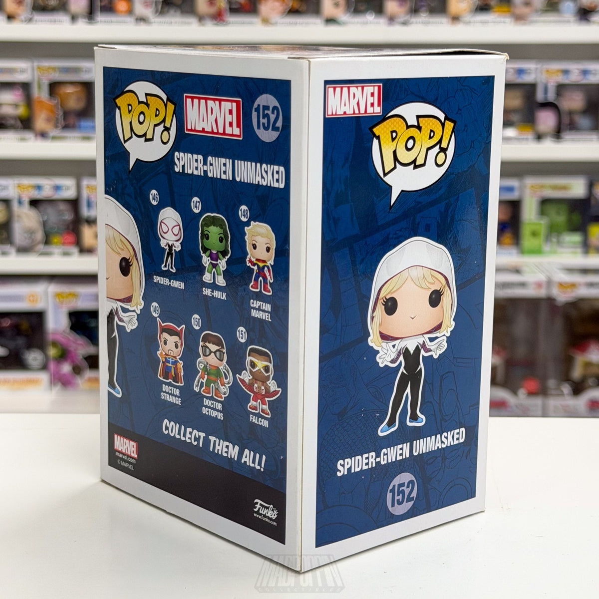 Funko Pop Marvel Spider-Gwen Unmasked Walgreens 152 Spider-Woman Vinyl Figure