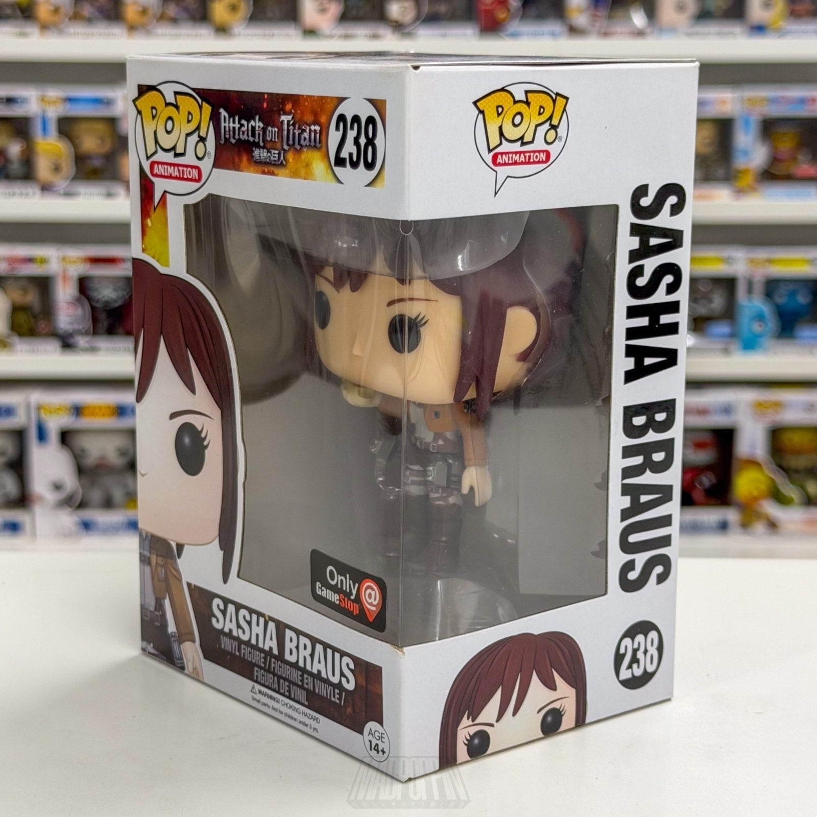 Funko Pop Anime Attack Titan Sasha Braus GameStop 238 Japan Manga Vinyl Figure