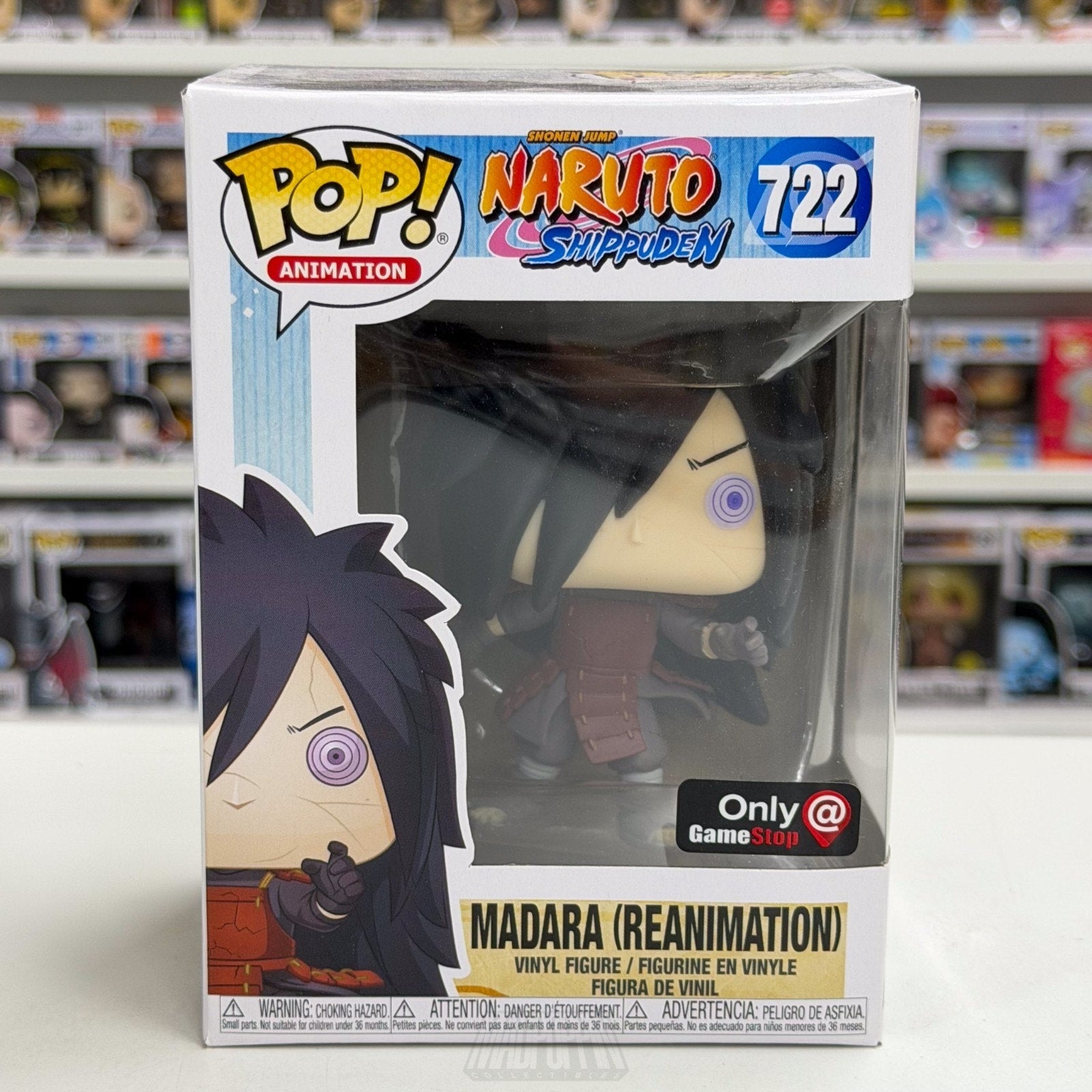 Funko Pop Anime Naruto Madara Reanimation GameStop 722 Japan Manga Vinyl Figure