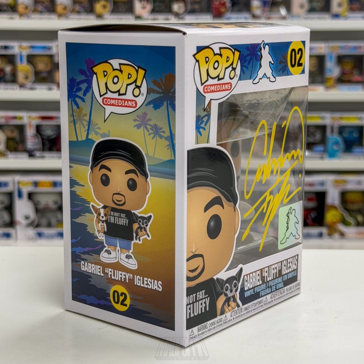 Funko Pop Comedians Gabriel Fluffy Iglesias Signed Auto JSA 02 Toy Vinyl Figure