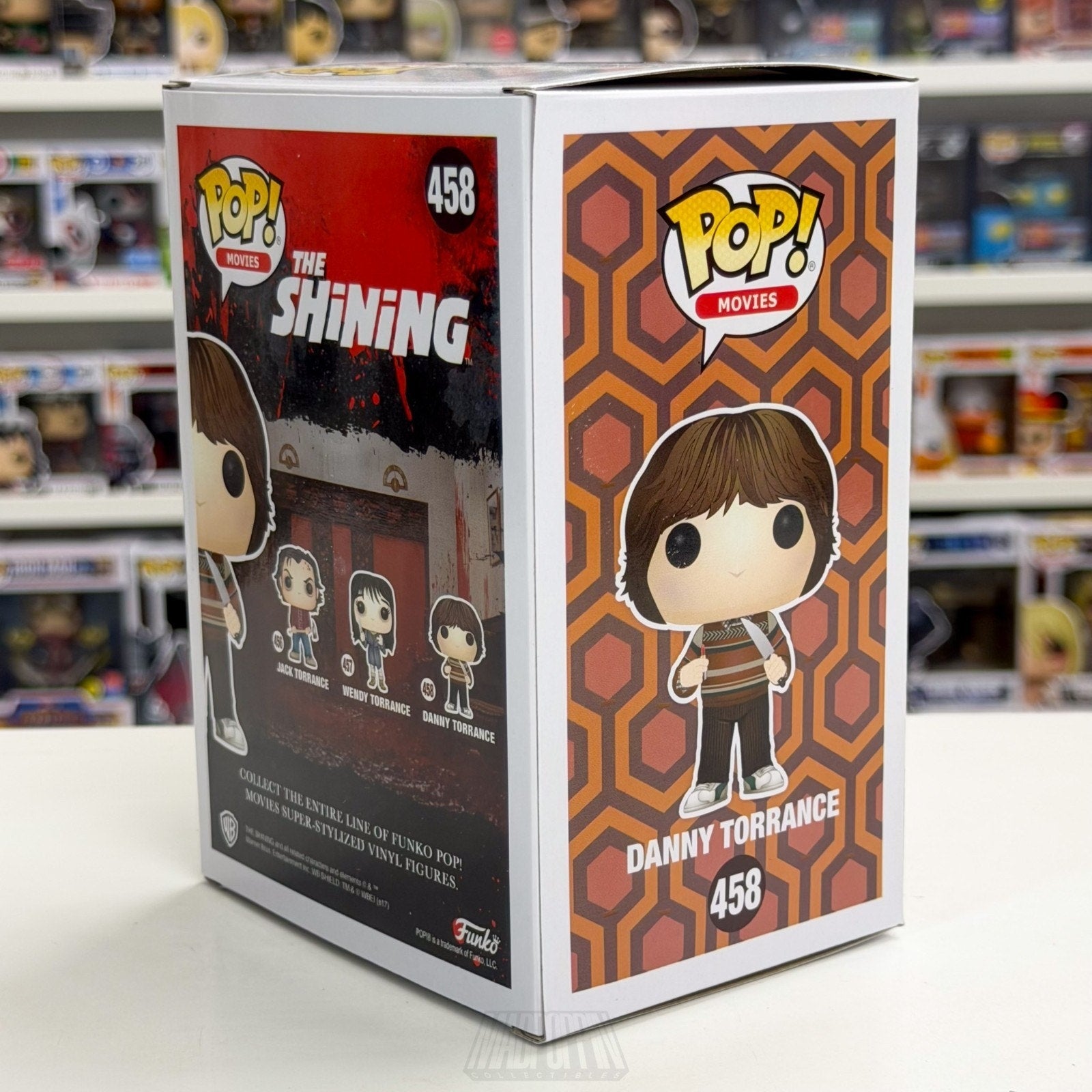 Funko Pop Movies The Shining Danny Torrance REDRUM 458 Overlook Toy Hotel Figure