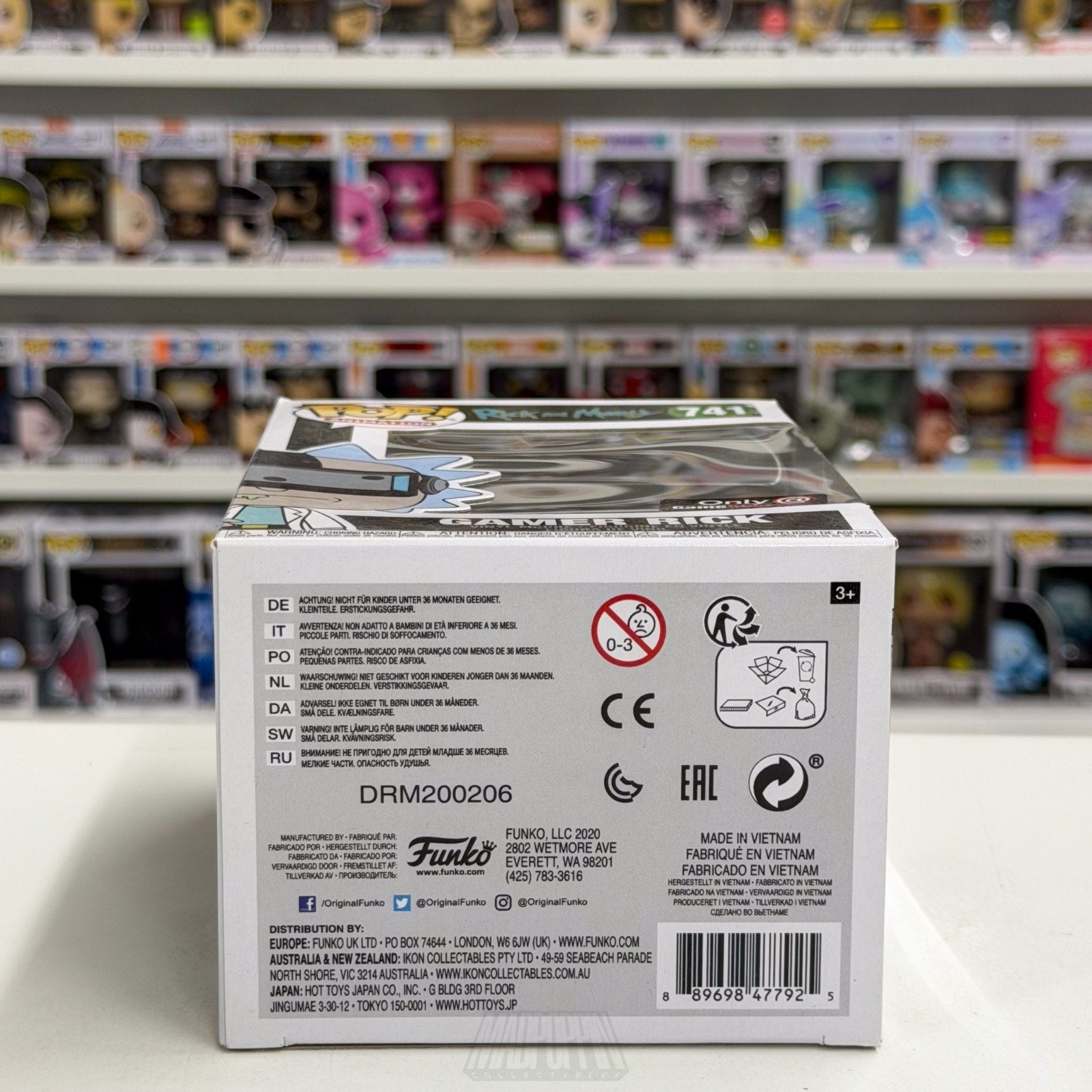 Funko Pop Animation Rick & Morty Gamer Rick GameStop 741 Cartoon Vinyl Figure