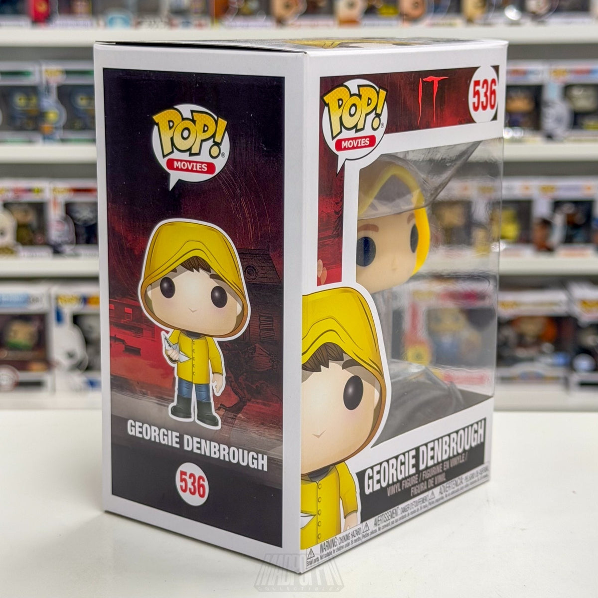 Funko Pop Movies IT Georgie Denbrough 536 Pennywise Clown Horror Vinyl Figure
