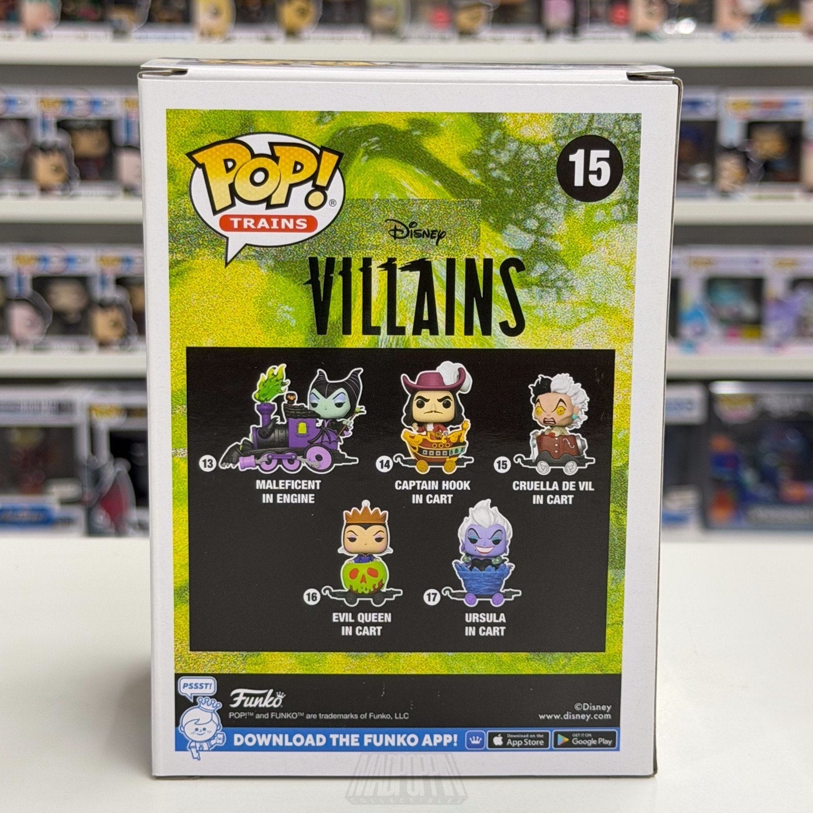 Funko Pop Trains Disney Villains Cruella de Vil Cart 15 Dalmatian Vinyl Figure