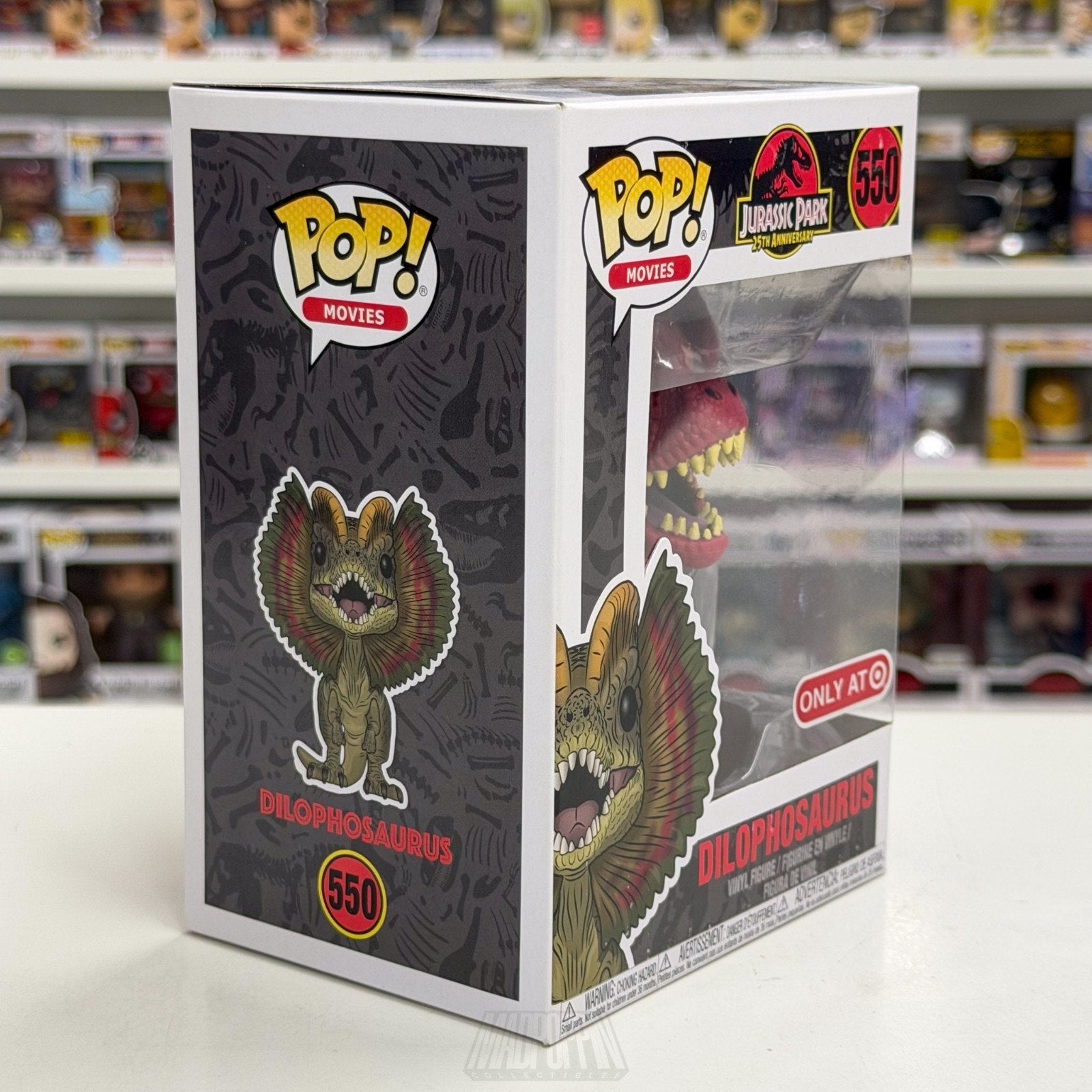 Funko Pop Movies Jurassic Park Dilophosaurus Red Target 550 Dino Vinyl Figure