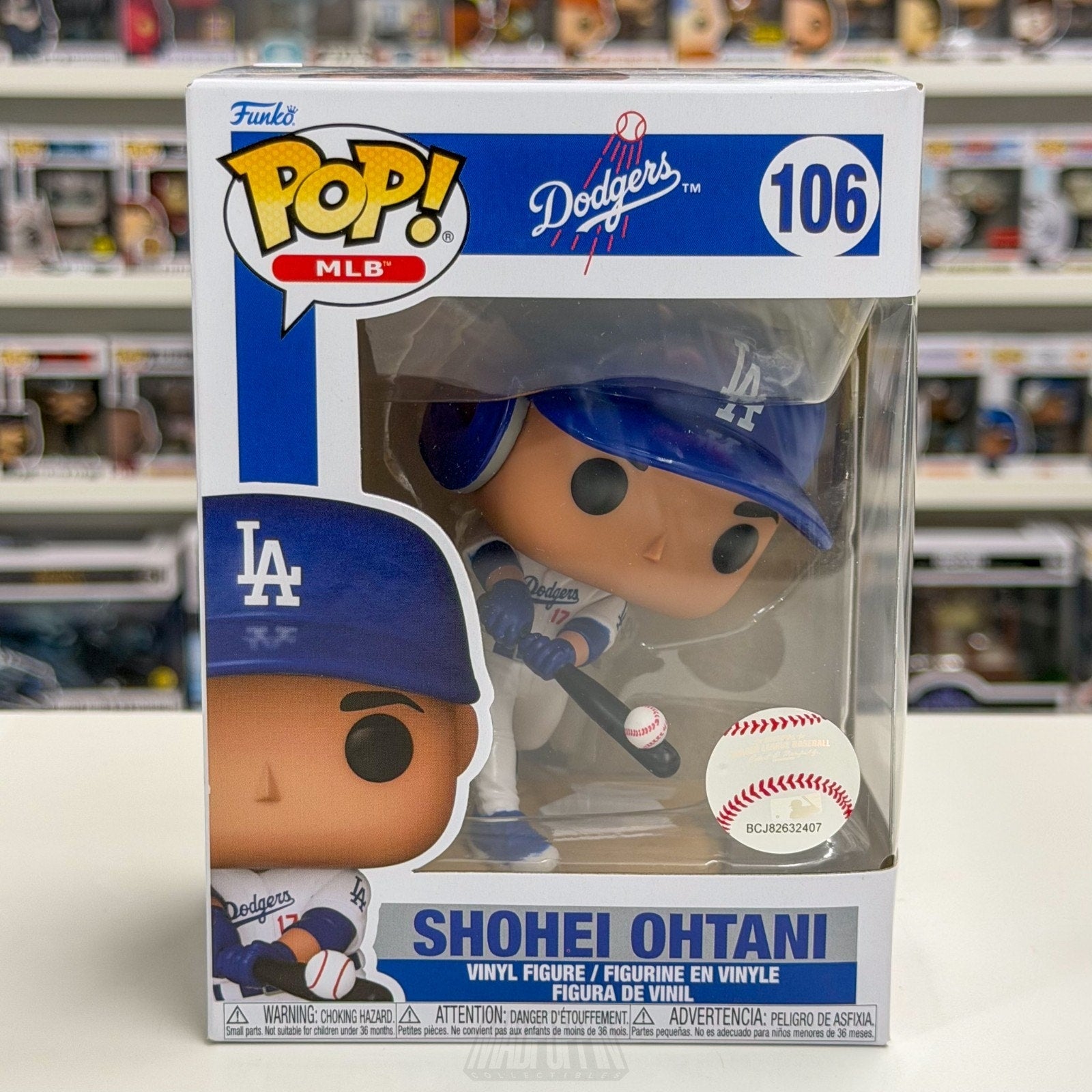 Funko Pop MLB Los Angeles Dodgers Shohei Ohtani Batting 106 Champs Vin