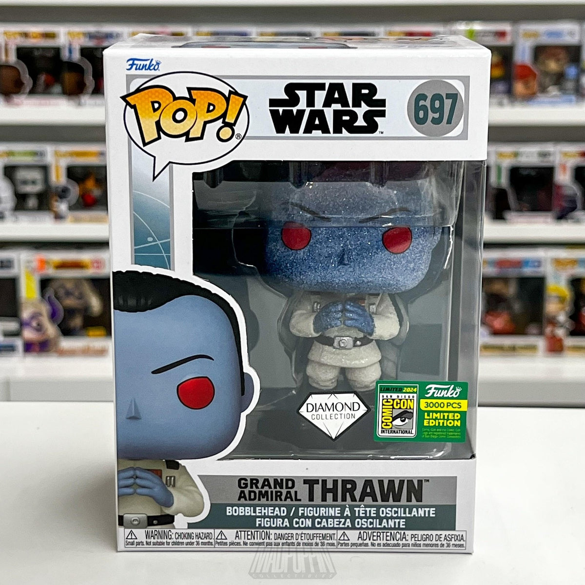 Funko Pop Star Wars Ahsoka Grand Admiral Thrawn Diamond SDCC 697 Vinyl Figure