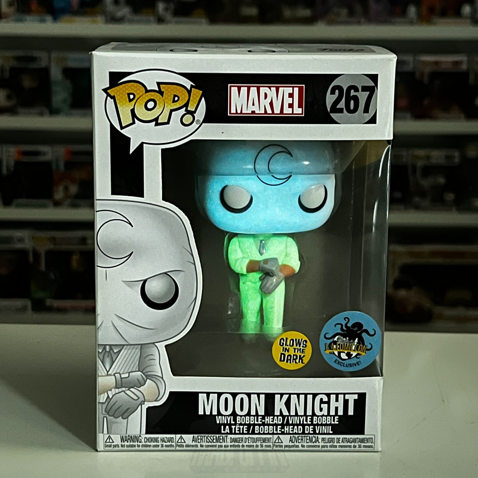 Funko Pop Marvel Moon Knight Blue Green Glow LACC Comikaze 267 Toy Vinyl Figure0