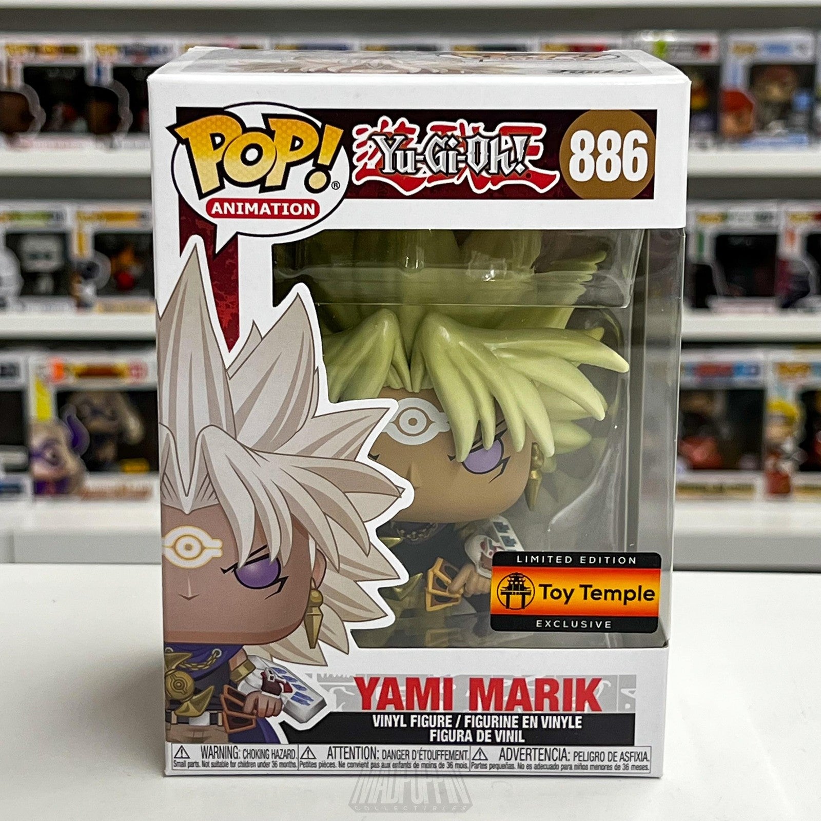 Funko Pop Yami Marik 886 Yu-Gi-Oh Animation Vinyl Figure Temple Exclusive New
