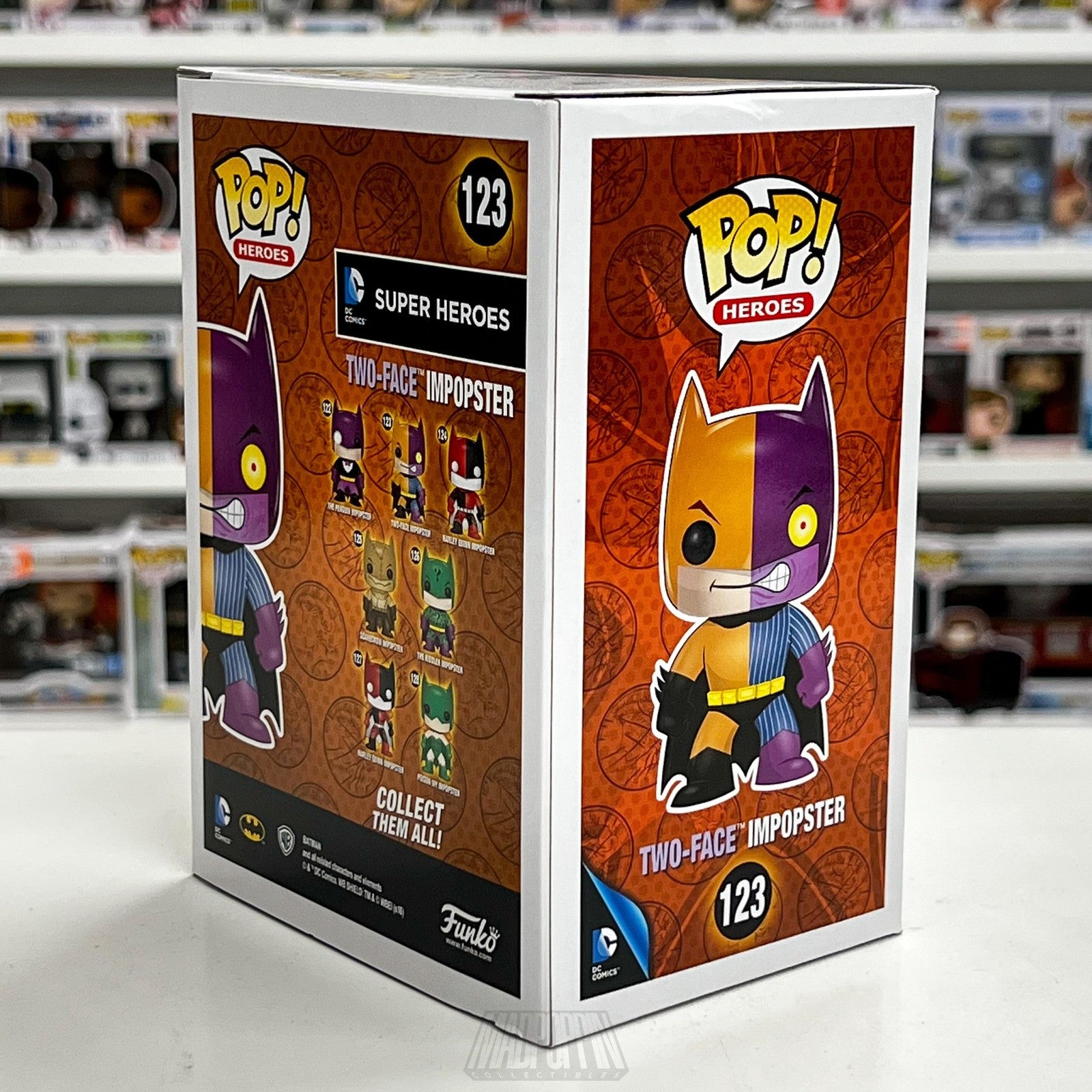 Funko Pop Heroes Two-Face Impopster 123 DC Comics Vinyl Figure Batman Villain