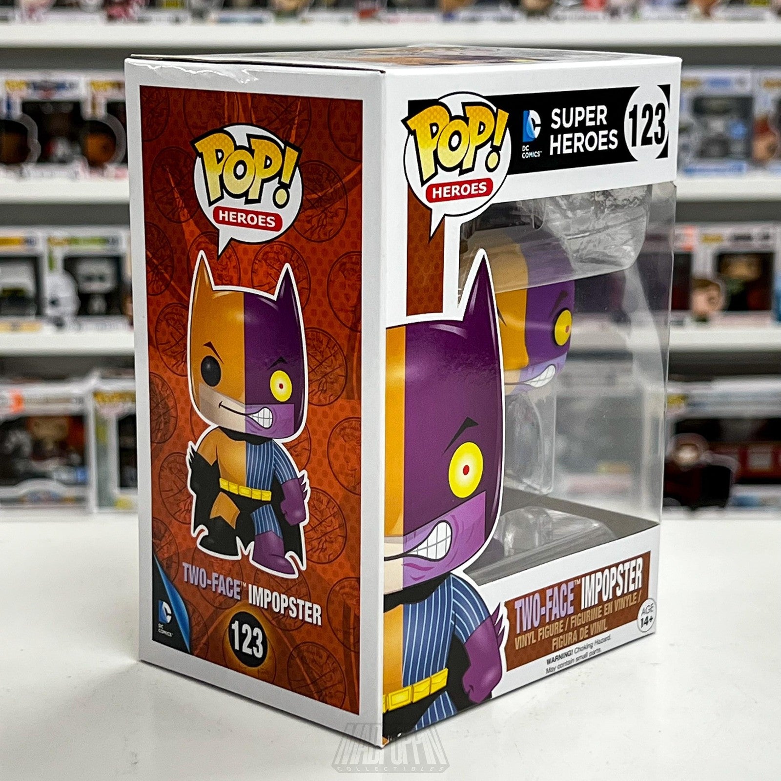 Funko Pop Heroes Two-Face Impopster 123 DC Comics Vinyl Figure Batman Villain