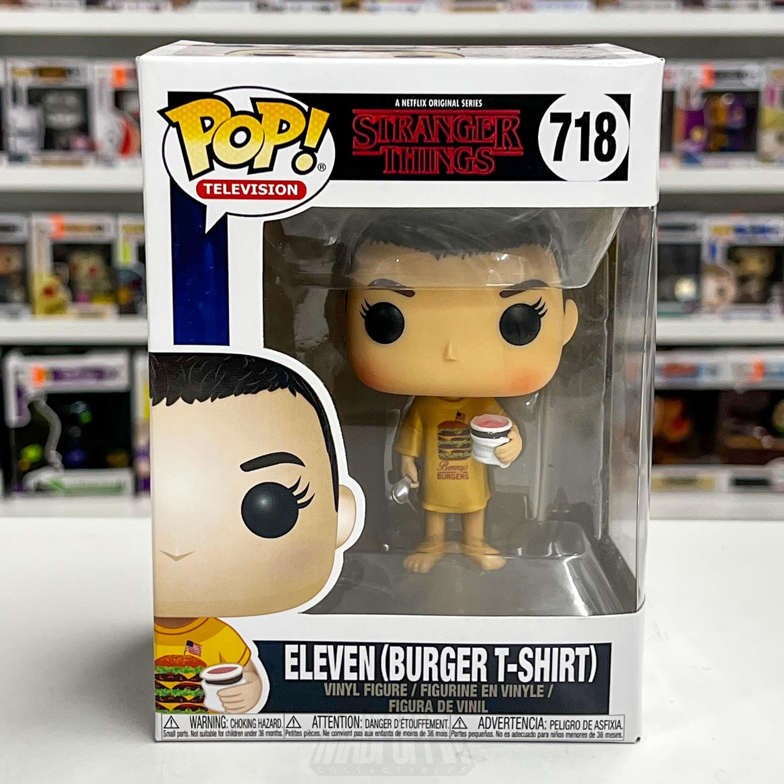 Funko Pop Television Stranger Things Eleven Burger T-Shirt 718 Figure Horror TV0