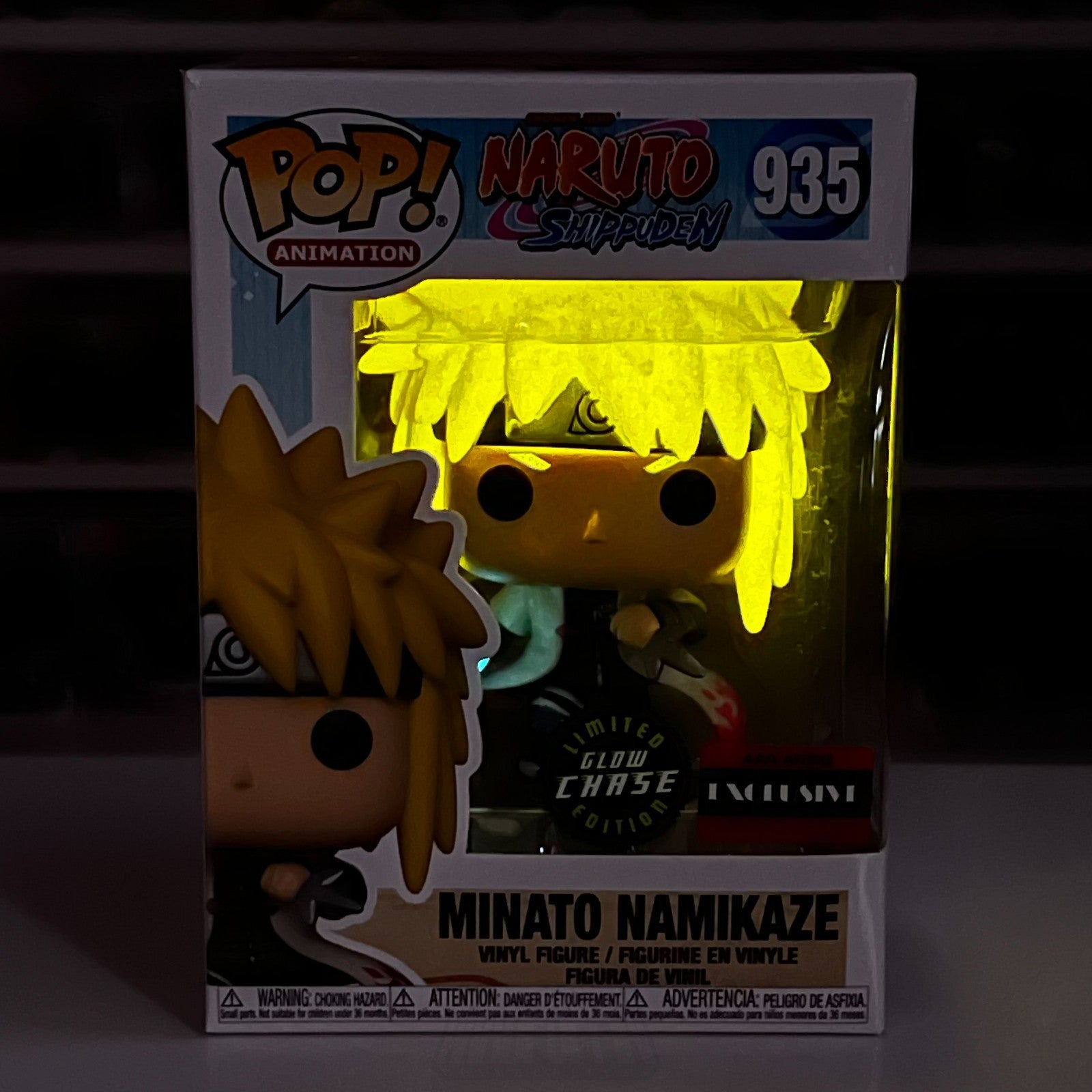 Funko Pop Anime Naruto Minato Namikaze Chase Glow AAA Exclusive 935 Vinyl Figure0