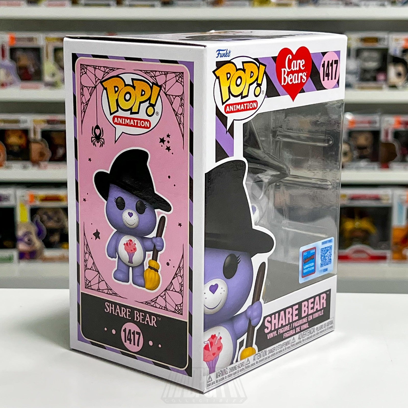 Funko Pop Animation Care Share Bear NYCC Con Sticker 1417 Limited Figure Witch
