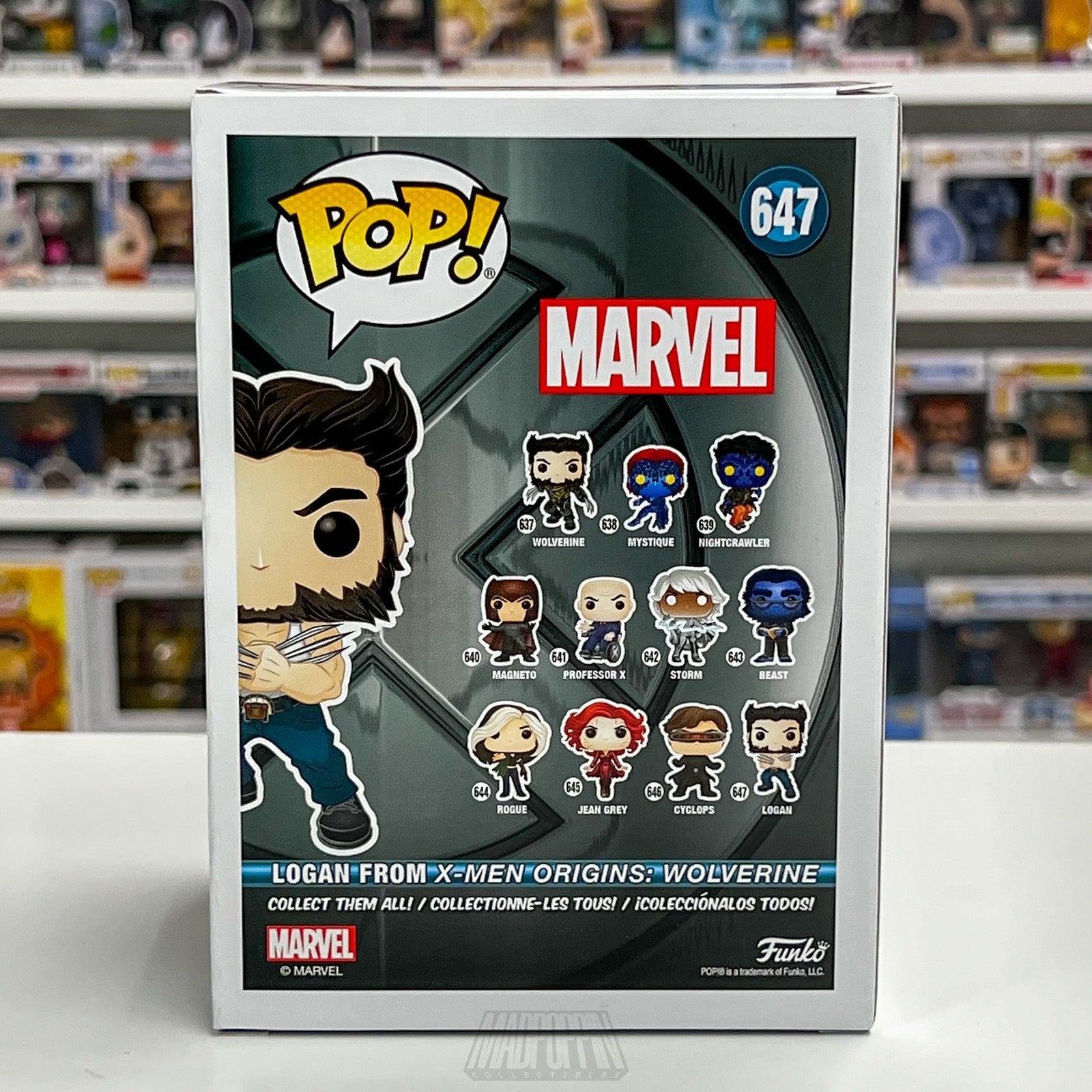 Funko Pop Marvel Logan 647 X-Men Origins Wolverine Bobble-Head Vinyl Figure New