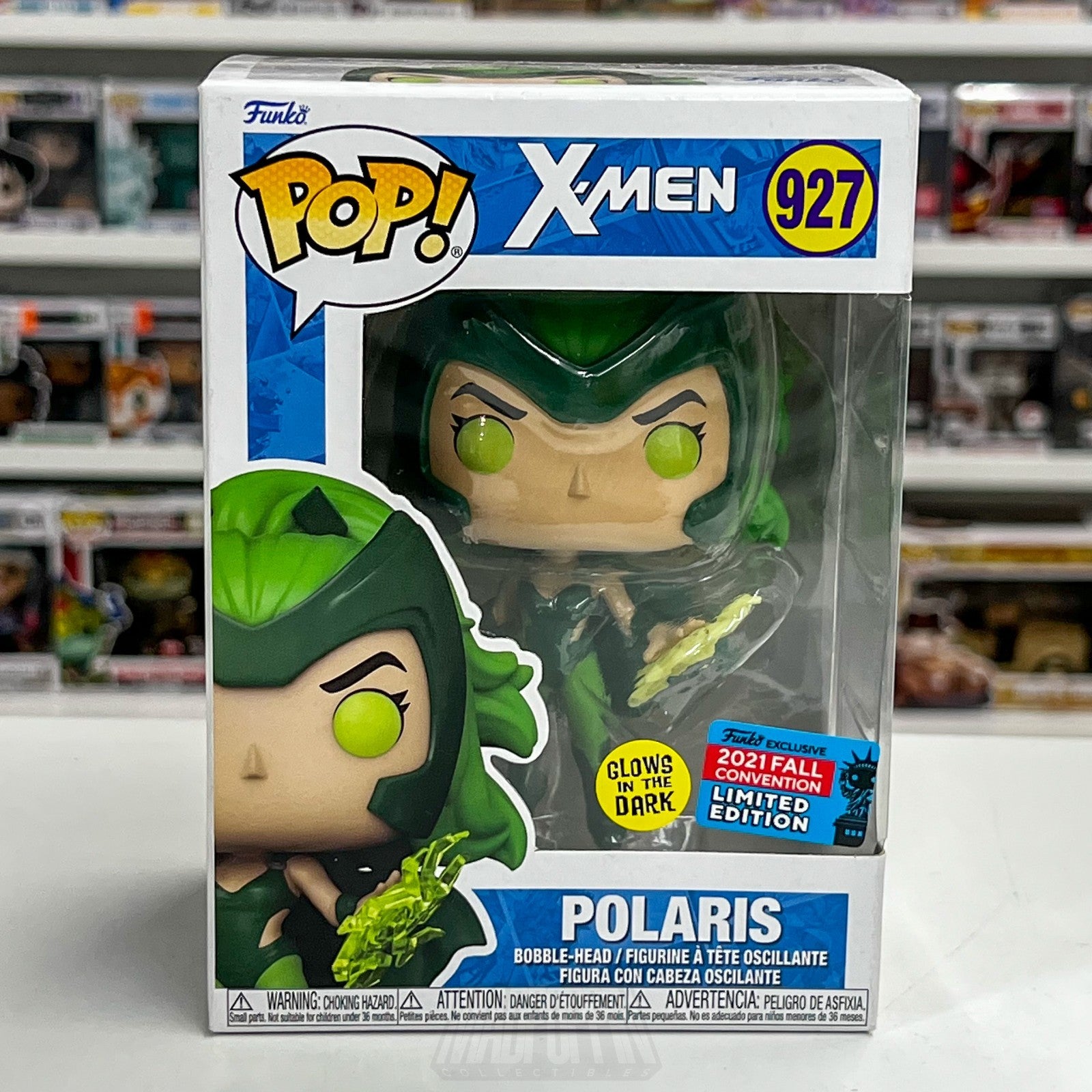 Funko Pop Marvel X-Men Polaris Glow NYCC 927 Mutant Lorna Dane Toy Vinyl Figure1