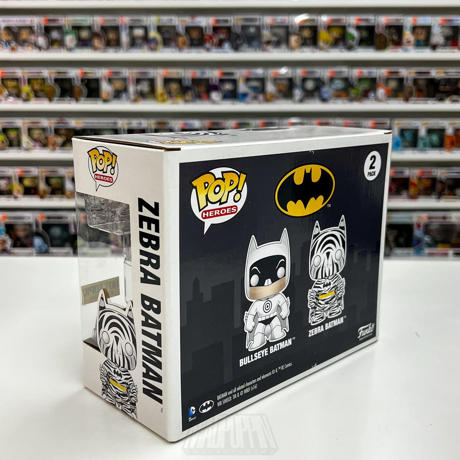 Funko Pop DC Heroes Zebra & Bullseye Batman 2 Pack Hot Topic Exclusive Vinyl Toy
