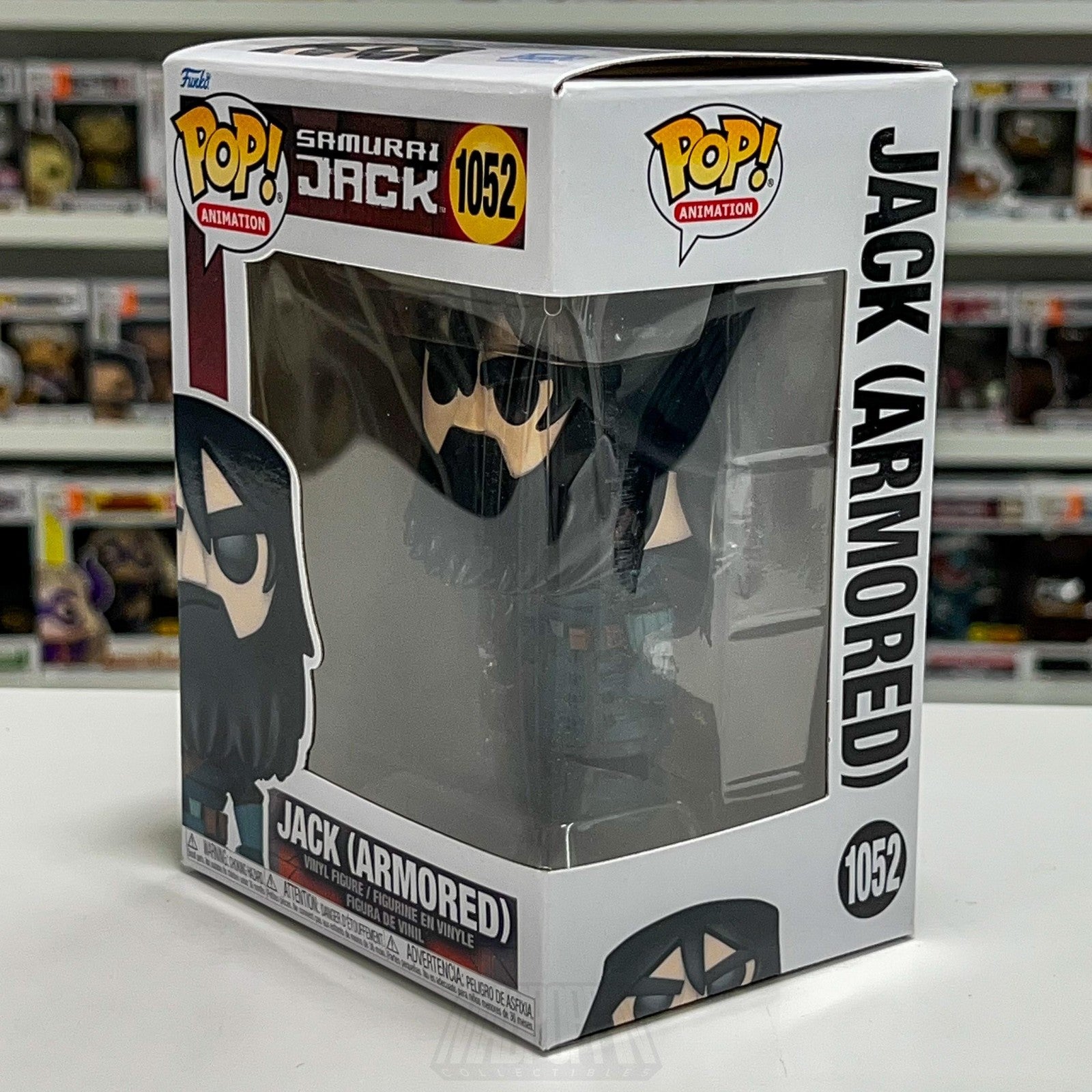 Funko Pop Animation Samurai Jack Armored No Helmet 1052 Vinyl Figure Cartoon Toy