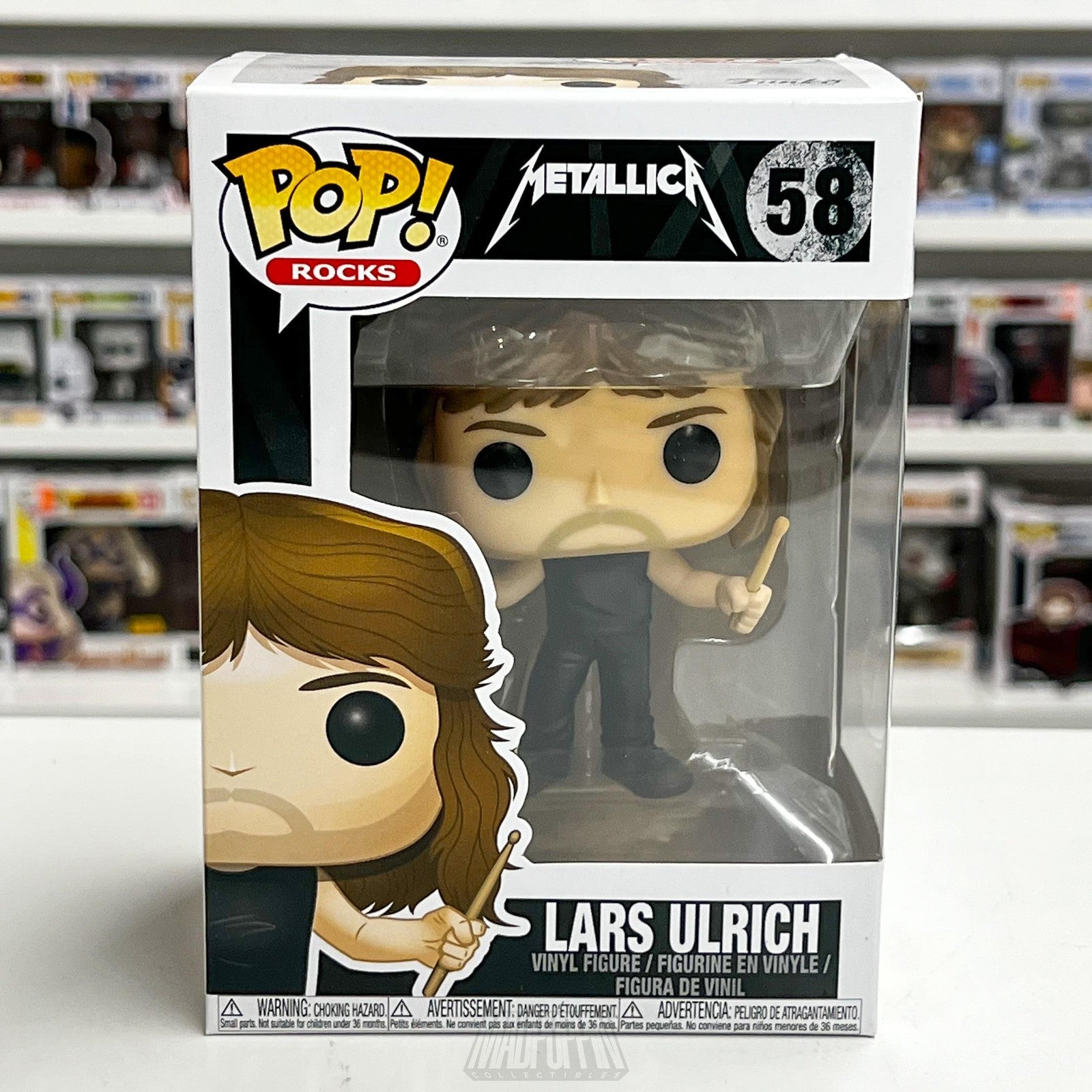 Funko Pop Rocks Metallica Lars Ulrich 58 Vinyl Figure New Box Collectible Gift