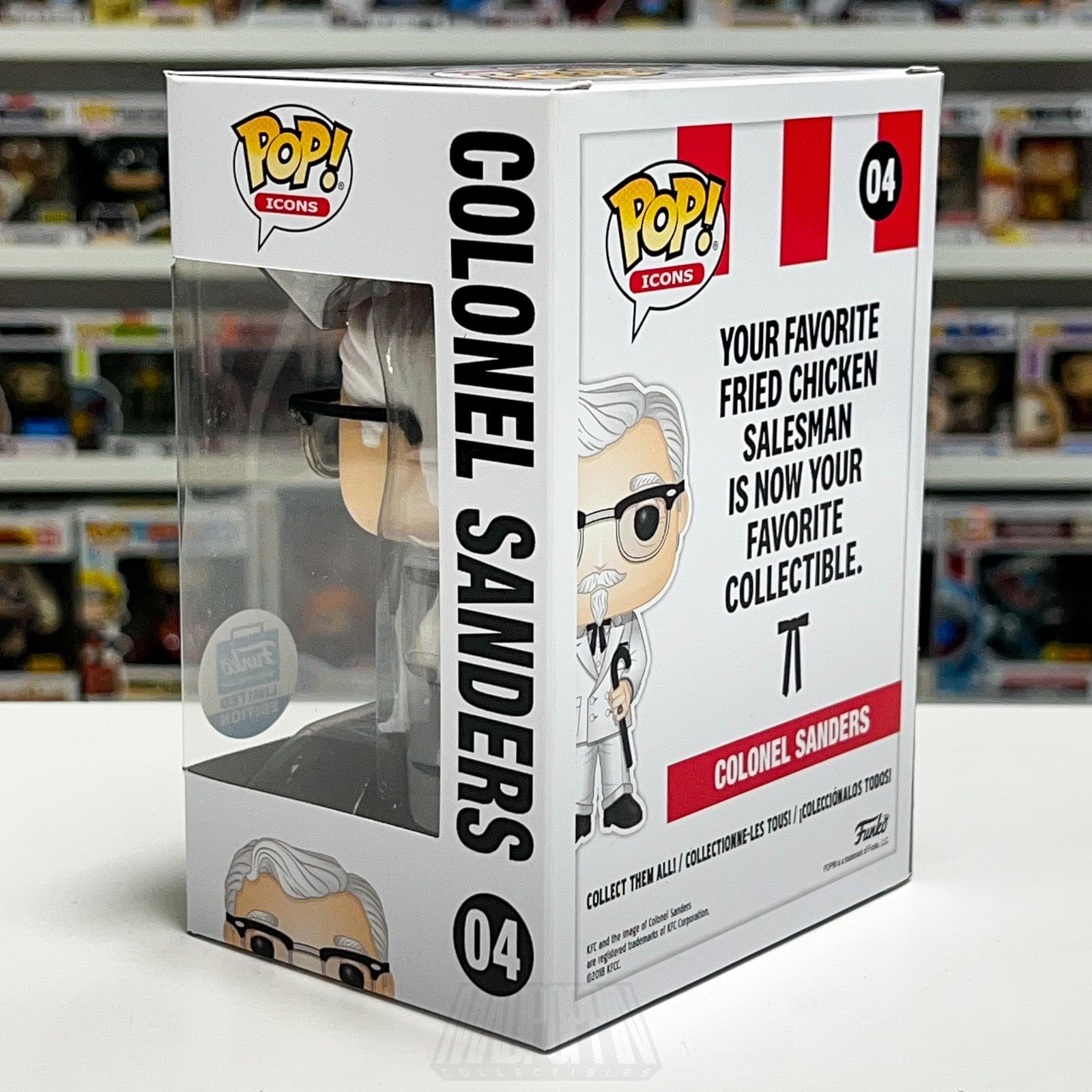 Funko Pop Icons KFC Colonel Sanders w/Cane 04 Figure Kentucky Fried Chicken Toy