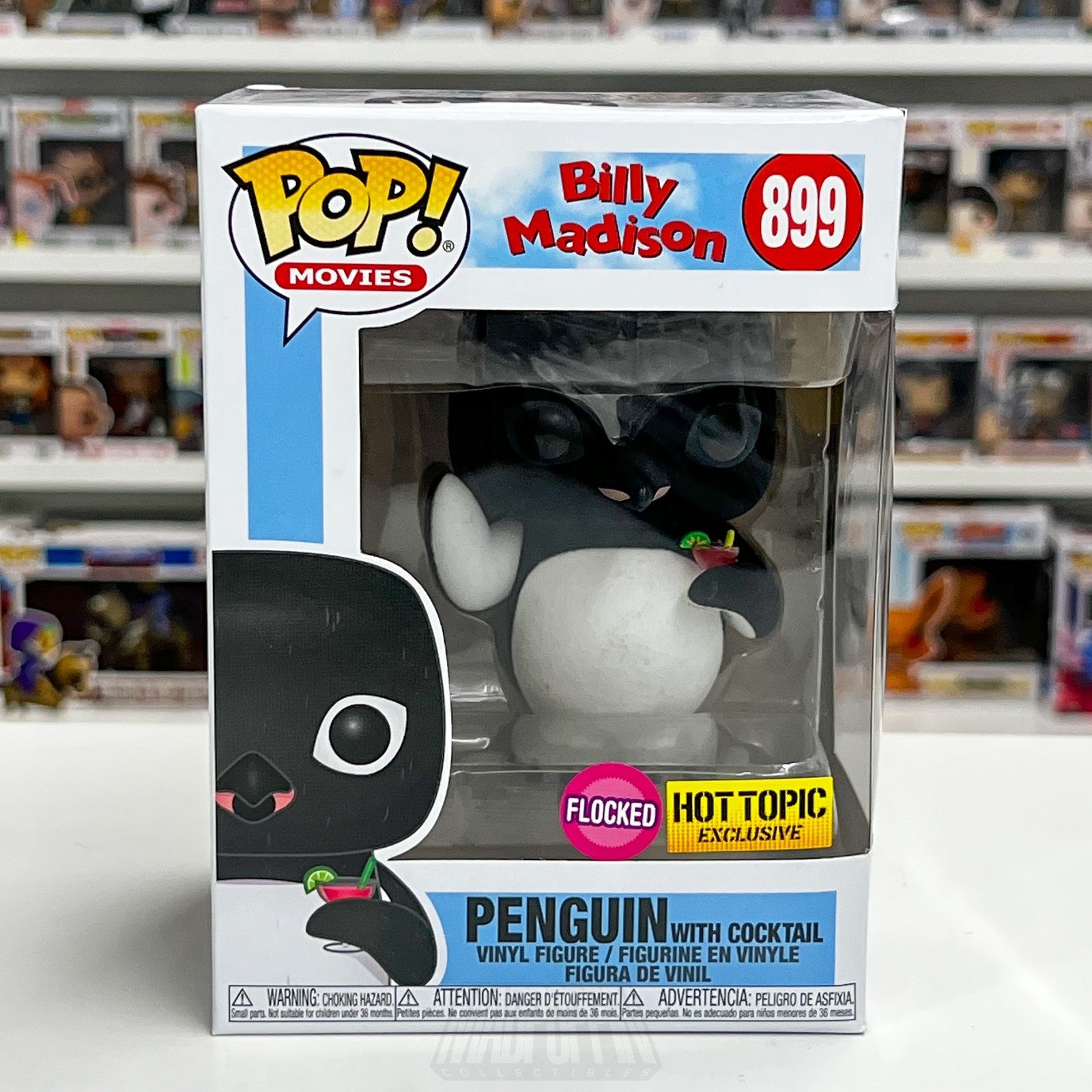 Funko Pop Movies Billy Madison Penguin w/Cocktail Hot Topic Flocked 899 Figure0