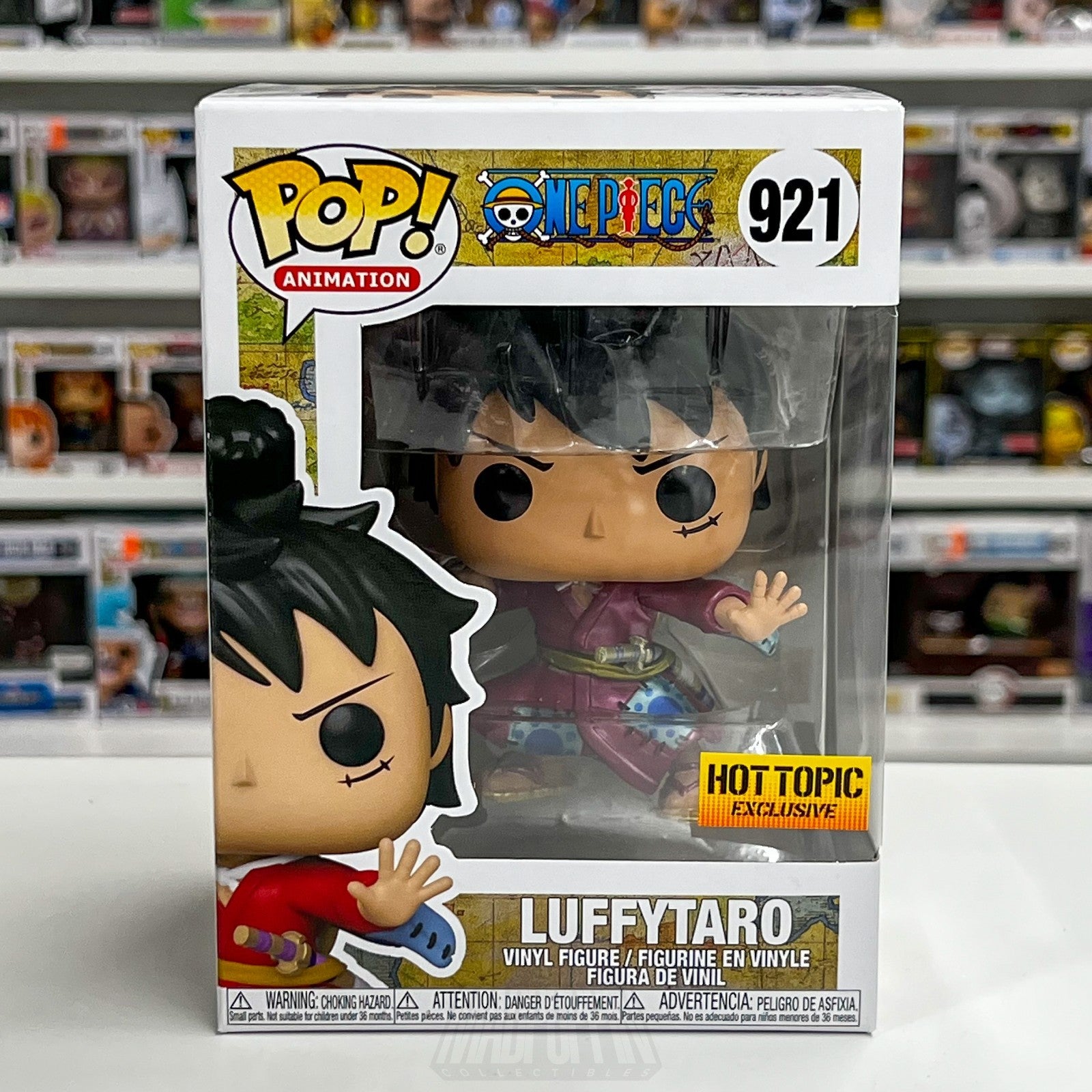 Funko Pop Anime One Piece Luffytaro Metallic Hot Topic 921 Vinyl Figure Toy0