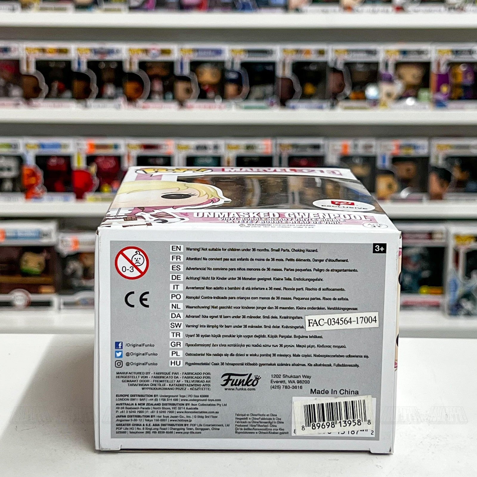 Funko Pop Marvel Unmasked Gwenpool 213 Walgreens Exclusive Vinyl Bobblehead