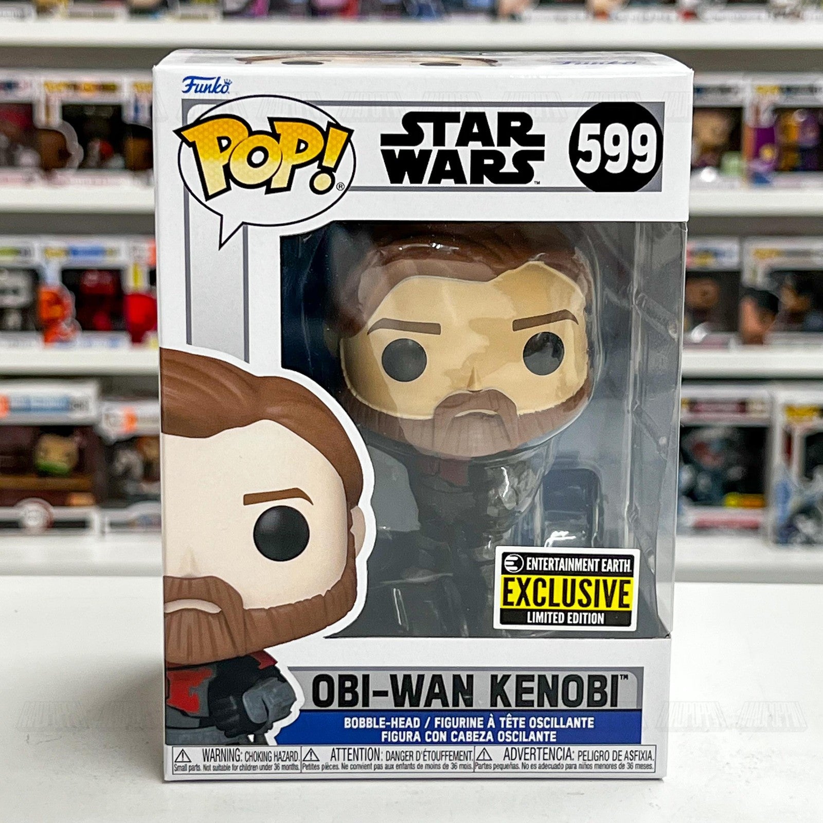 Funko Pop Star Wars Obi-Wan Kenobi #599 Entertainment Earth Exclusive Vinyl