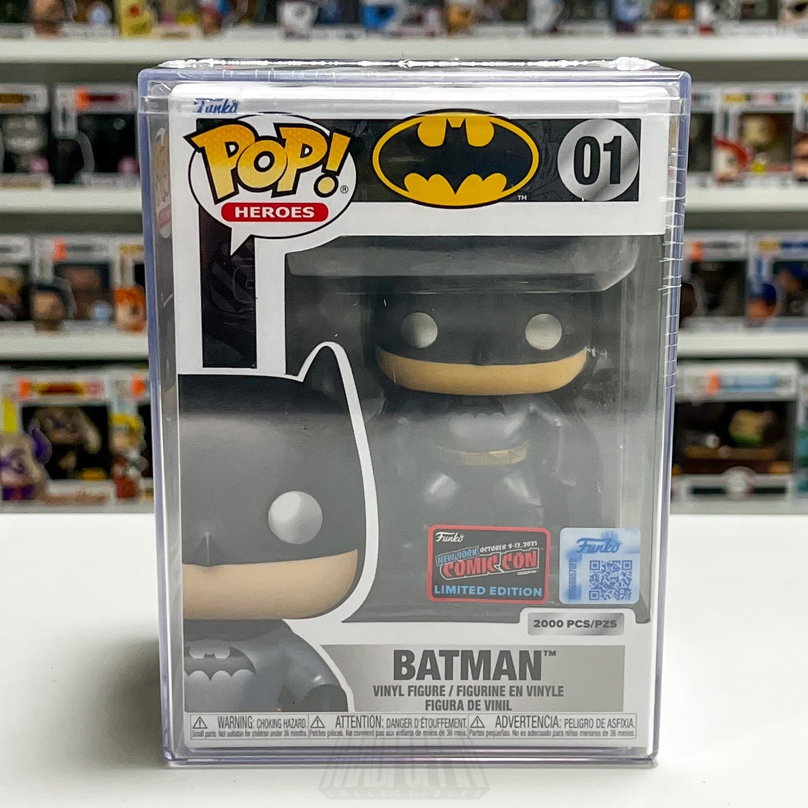 Funko Pop DC Heroes Batman Metallic 01 Mystery Blind Box Con Sticker 2000 PCS