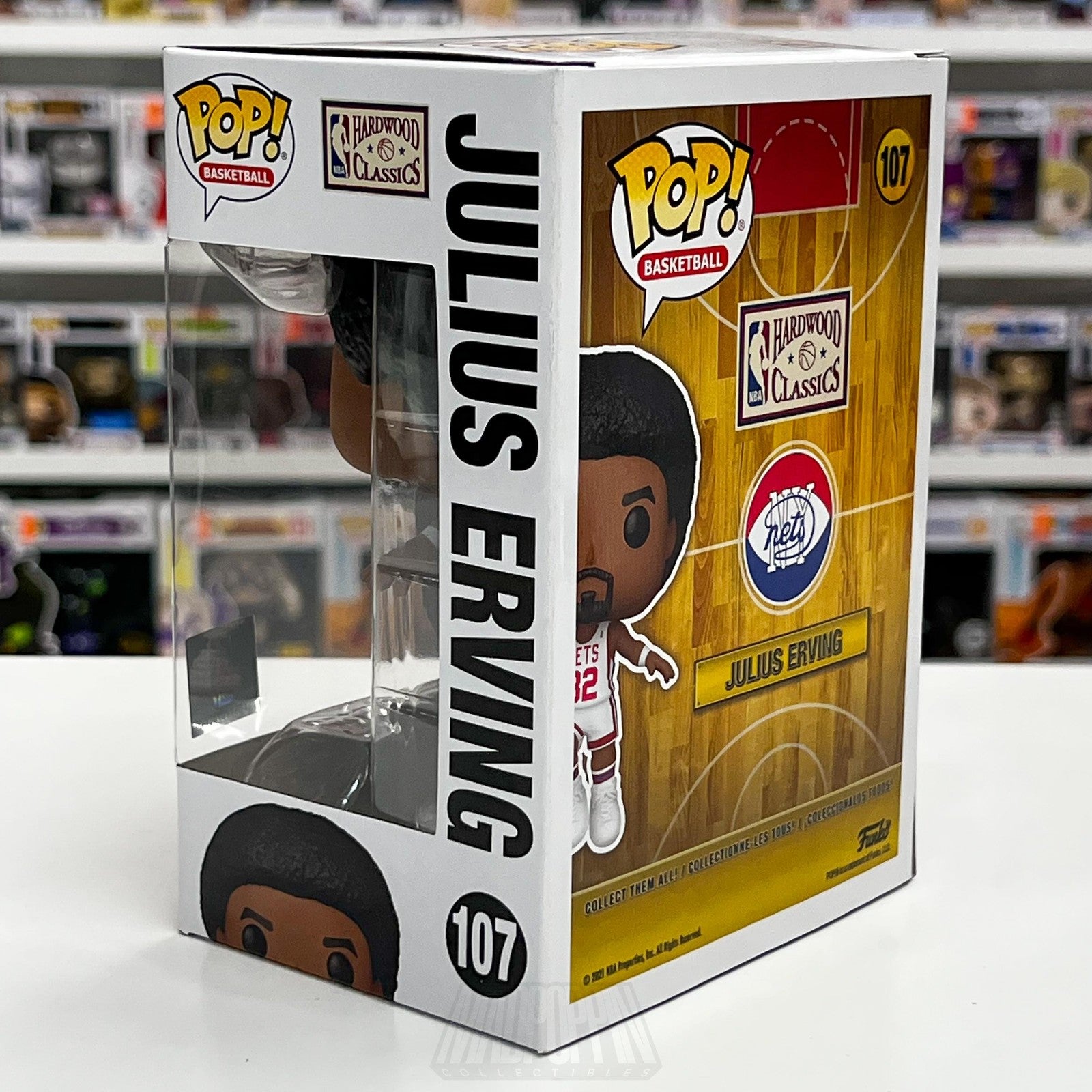 Funko Pop Basketball Julius Erving #107 Nets NBA Hardwood Classics Vinyl Figure2