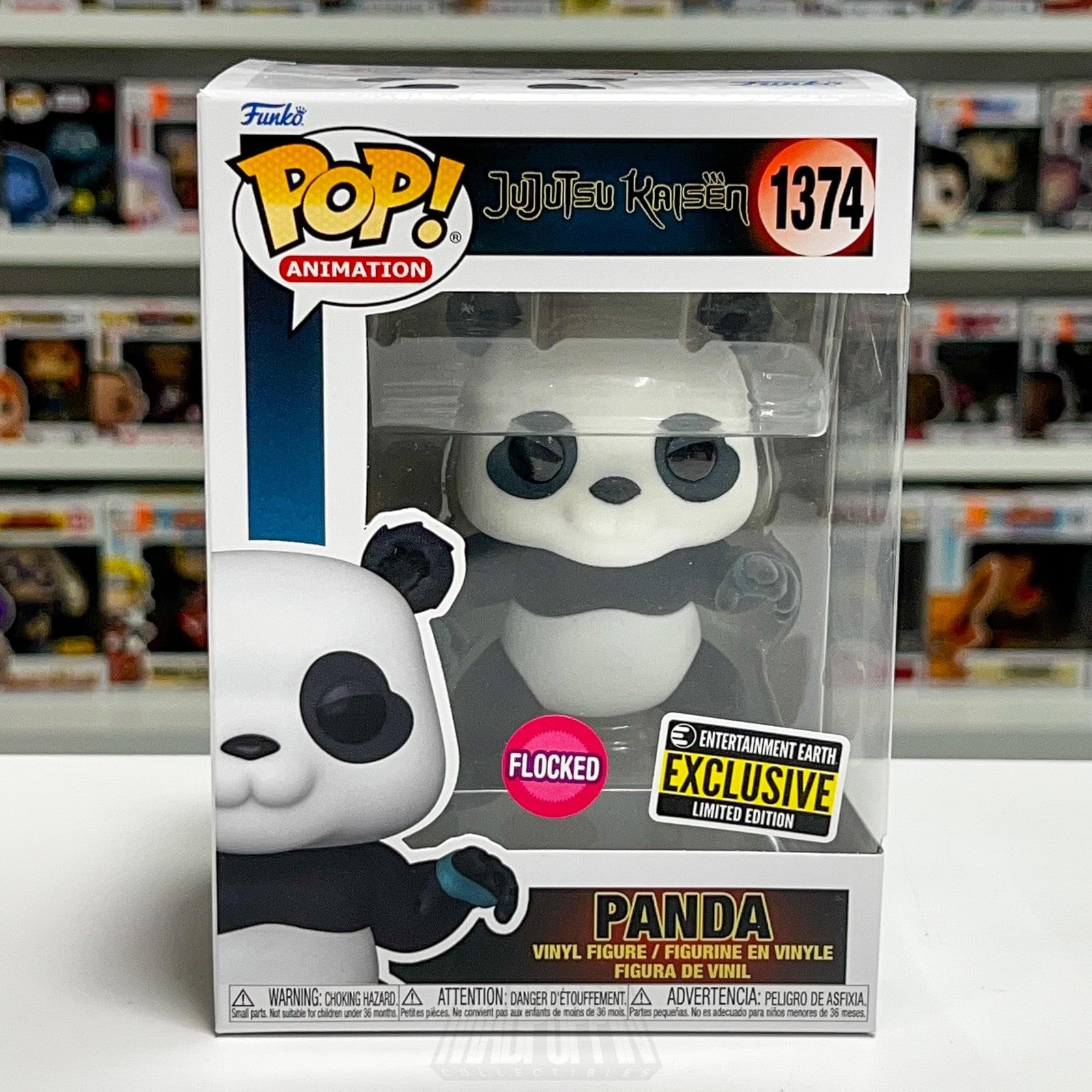 Funko Pop Jujutsu Kaisen Panda 1374 Flocked Entertainment Earth Vinyl Anime