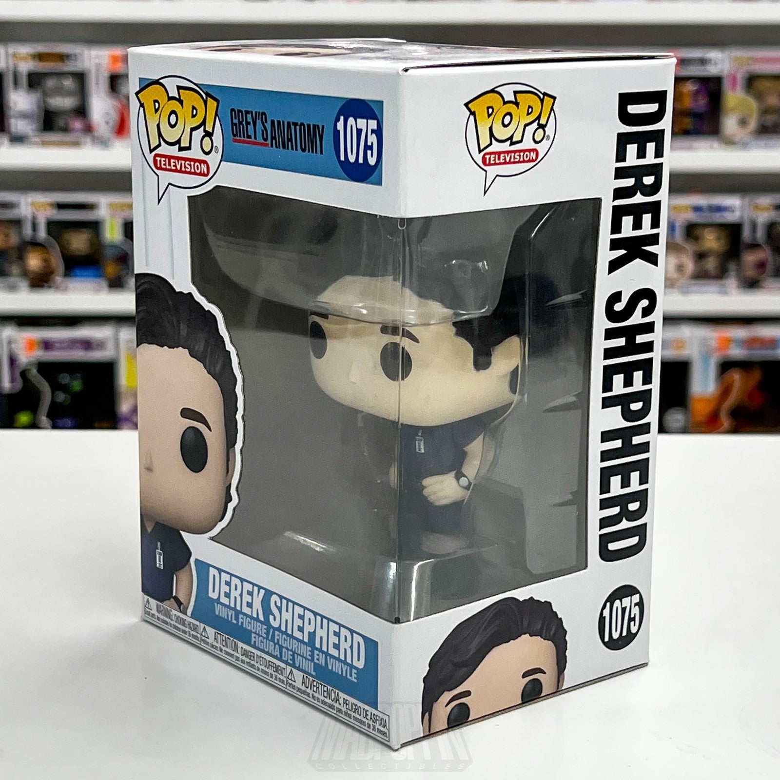 Funko Pop Television Grey's Anatomy Derek Shepherd 1075 Vinyl Figure Doctor NIB1