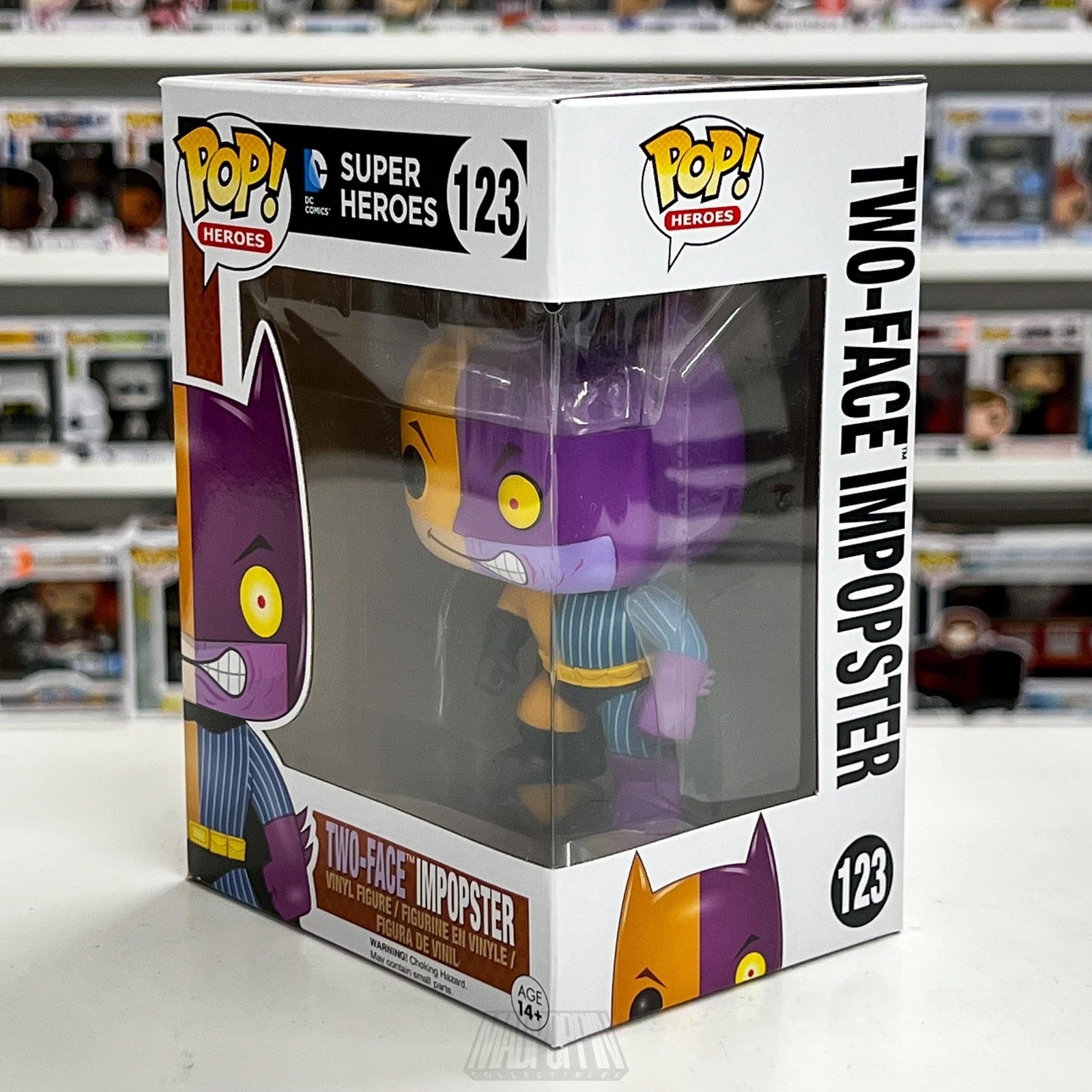 Funko Pop Heroes Two-Face Impopster 123 DC Comics Vinyl Figure Batman Villain