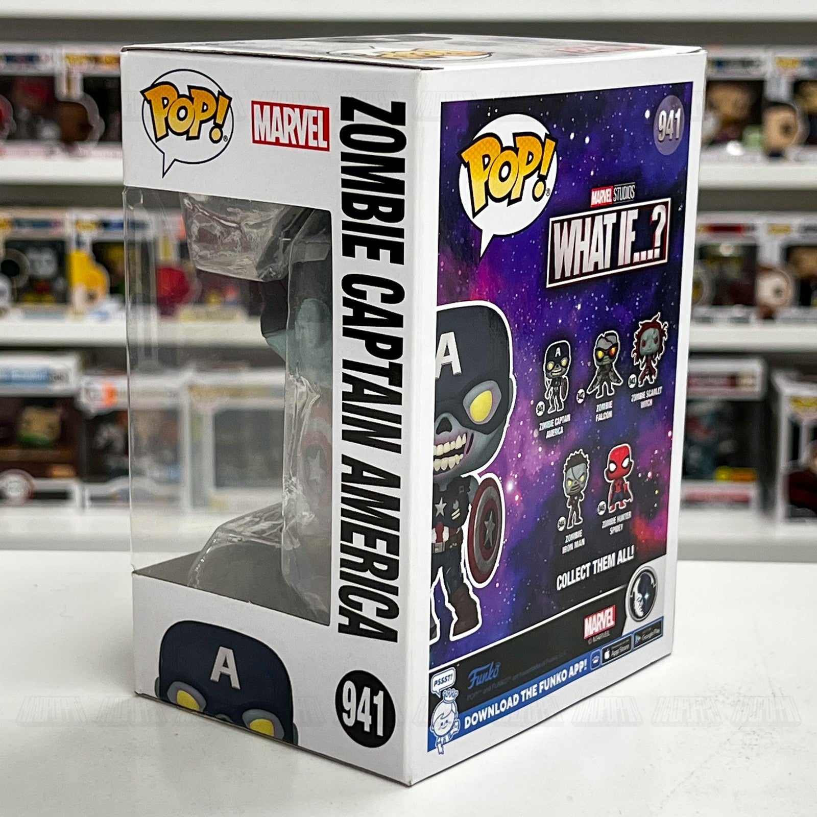 Funko Pop Marvel What If Zombie Captain America 941 Bobblehead Vinyl New Figure