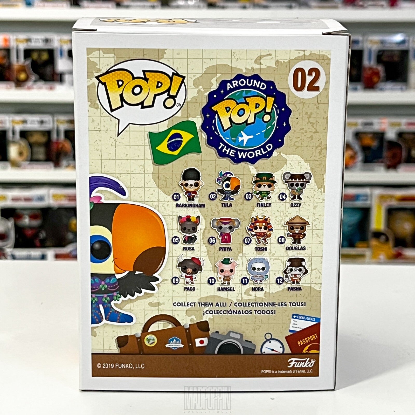 Funko Pop Around the World Brazil Tula the Toucan w/Enamel Pin Vaulted 02