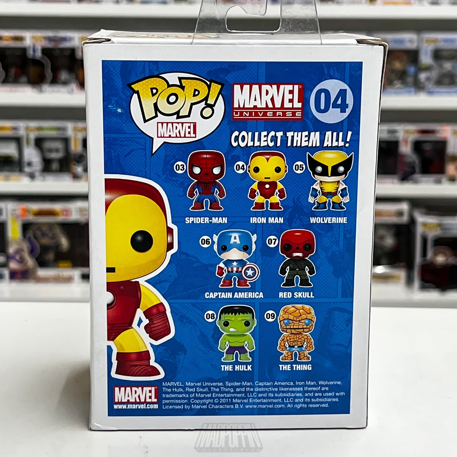 Funko Pop Marvel Universe Iron Man Vinyl Bobblehead 04 Original Hang Tag 2011