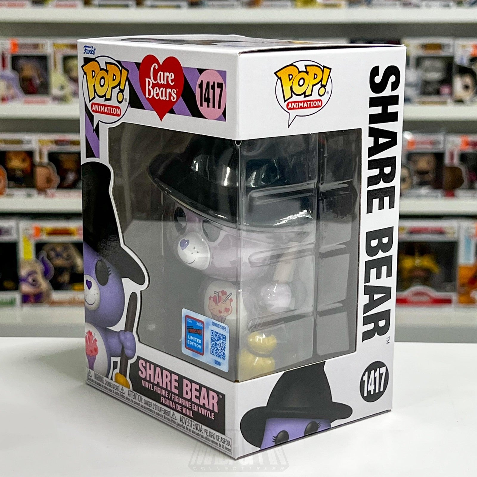 Funko Pop Animation Care Share Bear NYCC Con Sticker 1417 Limited Figure Witch