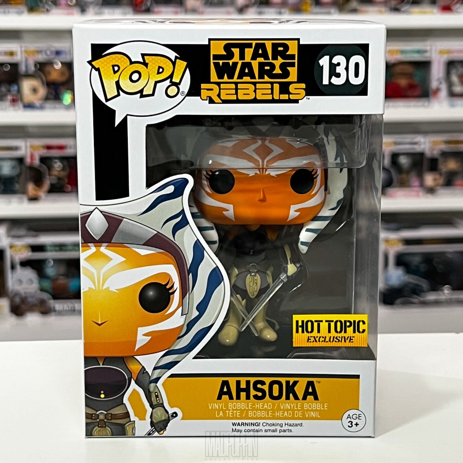 Funko Pop Star Wars Rebels Ashoka Tano Jedi Togruta Hot Topic 2017 Release 130