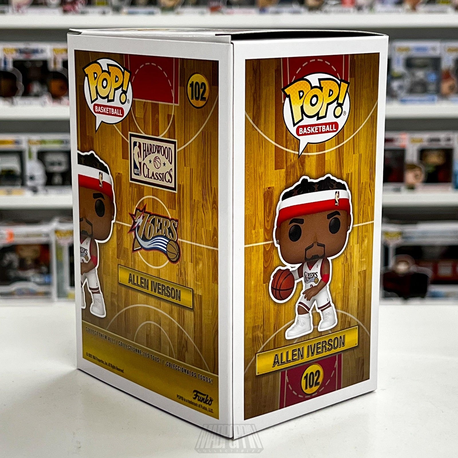 Funko Pop Allen Iverson 76ers NBA Basketball Figure 102 Hardwood Class