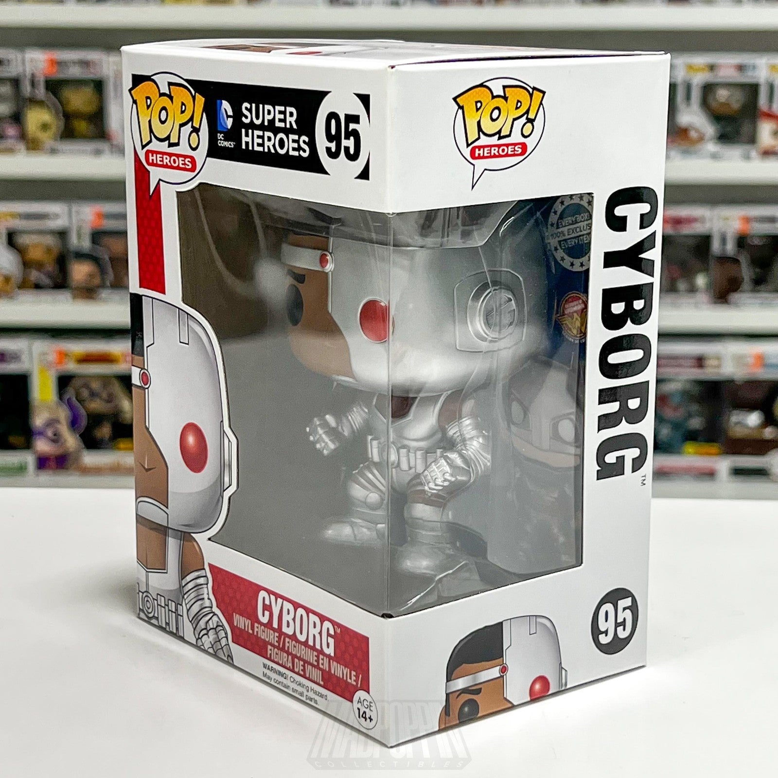 Funko Pop Heroes DC Comics Super Heroes Cyborg 95 Vinyl Figure New in Box Toy
