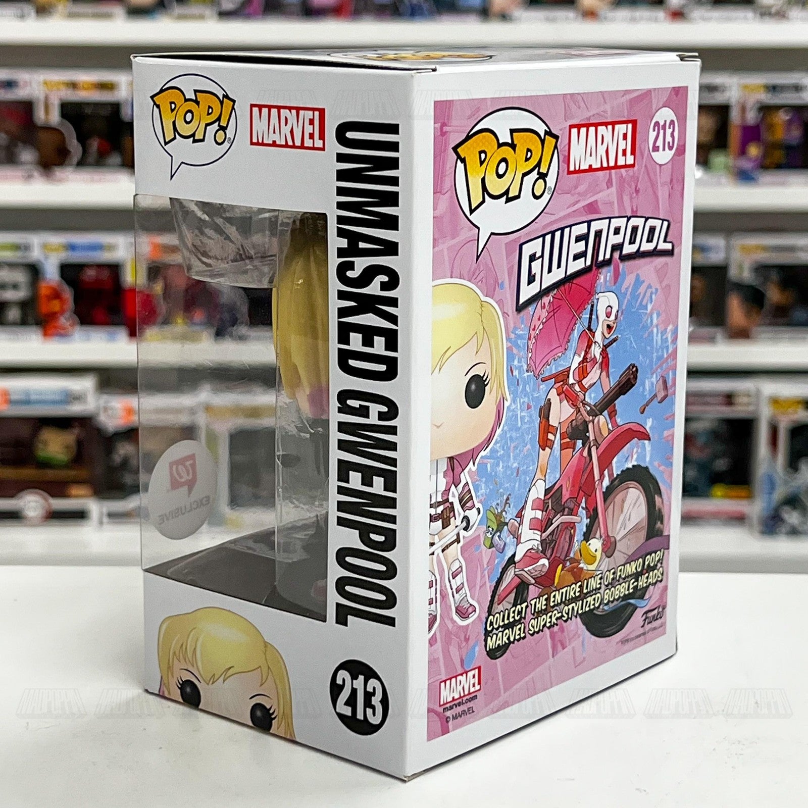 Funko Pop Marvel Unmasked Gwenpool 213 Walgreens Exclusive Vinyl Bobblehead