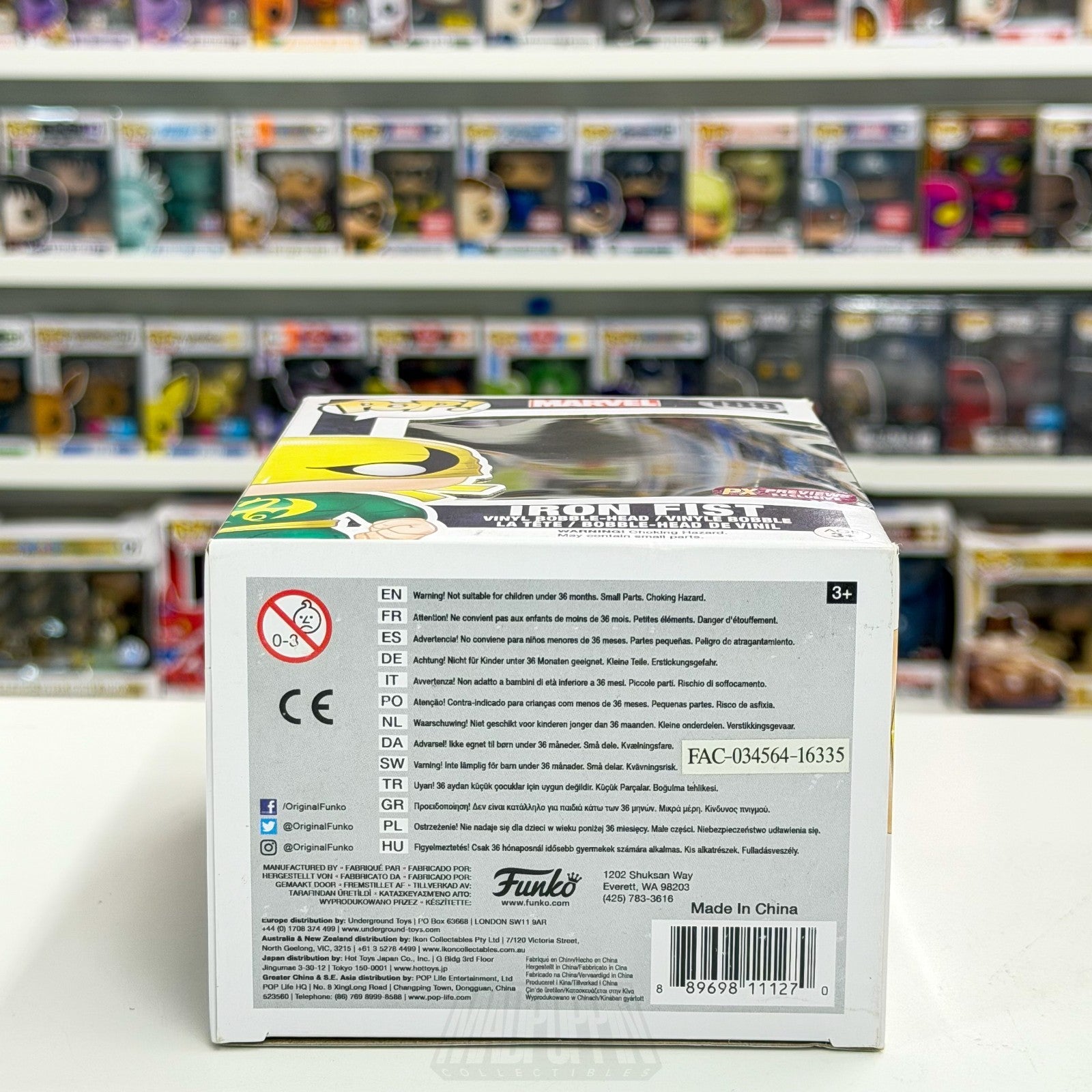 Funko Pop Marvel Iron Fist PX Previews Exclusive 188 Danny Rand Toy Vinyl Figure7