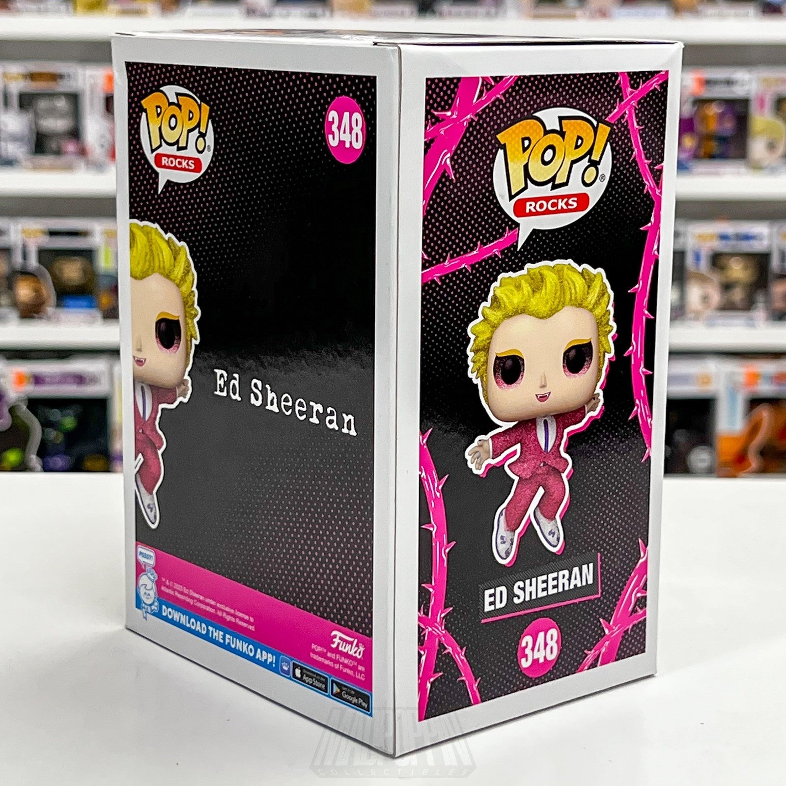 Funko Pop Rocks Ed Sheeran 348 Diamond Collection PX Previews Exclusive Glitter4