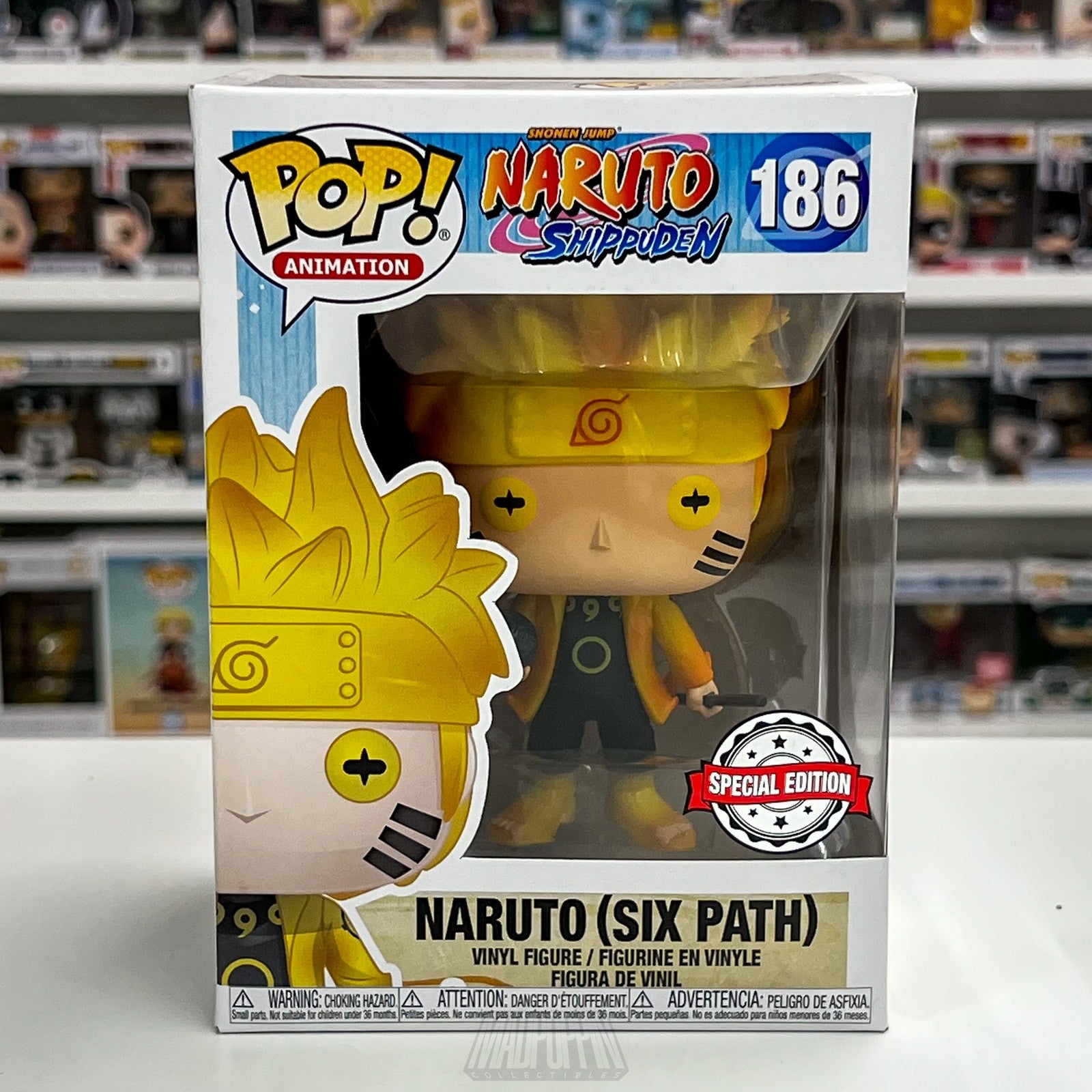 Funko Pop Naruto Shippuden Naruto Six Path #186 Special Edition Vinyl Figure NIB