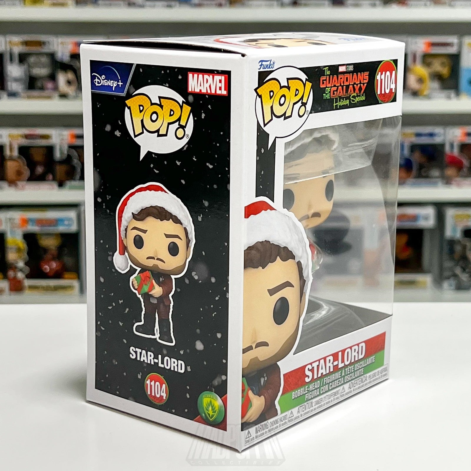 Funko Pop Marvel Star-Lord Guardians Galaxy Holiday Special #1104 BobbleHead Toy