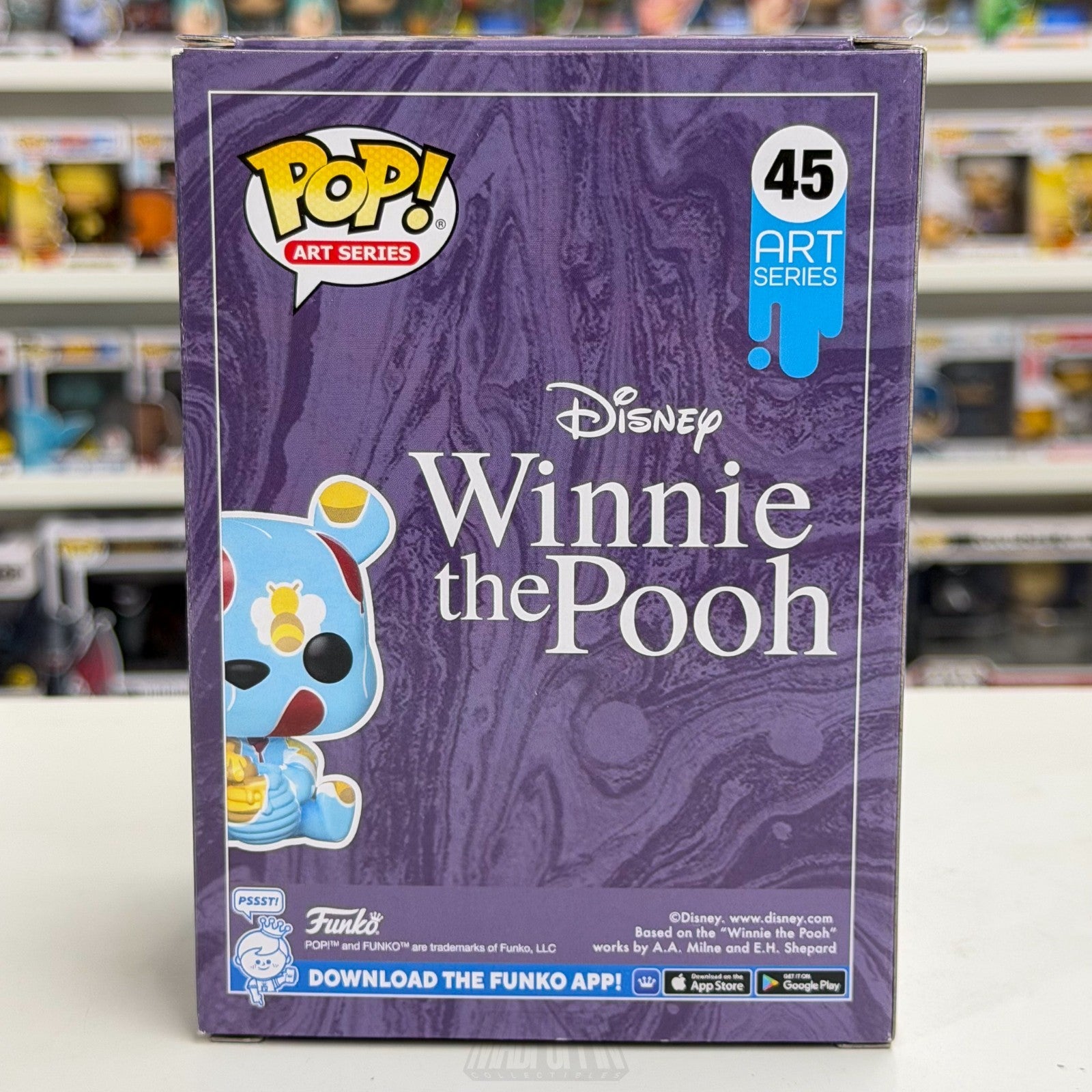 Funko Pop Disney Winnie the Pooh 45 Art Series Signed by Jim Cummings JSA COA3